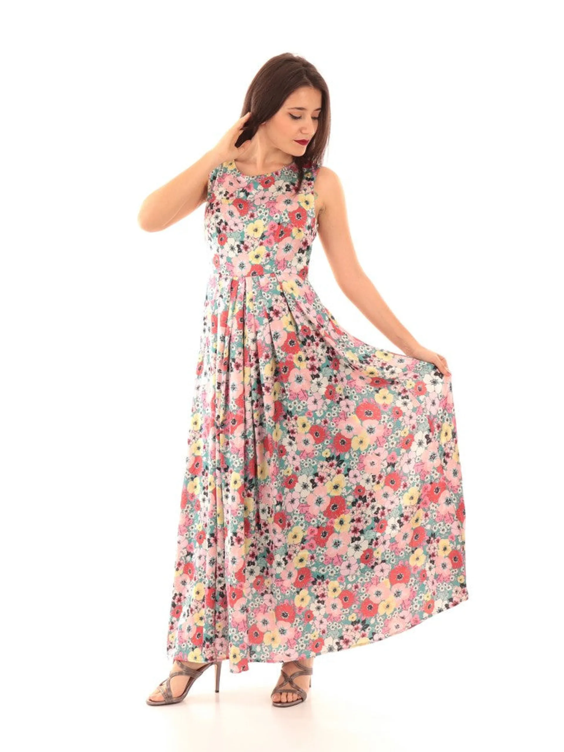 MOLLYBRACKEN Vestiti*Abito Lungo Molly Bracken Rosa da Donna