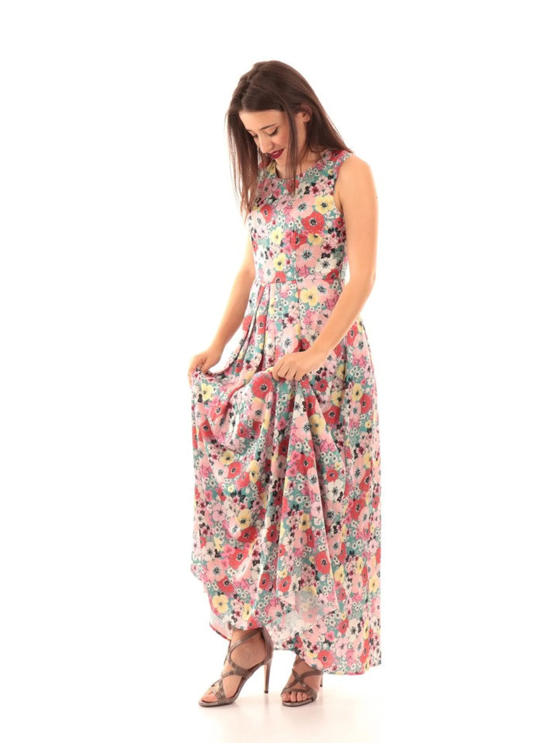 MOLLYBRACKEN Vestiti*Abito Lungo Molly Bracken Rosa da Donna