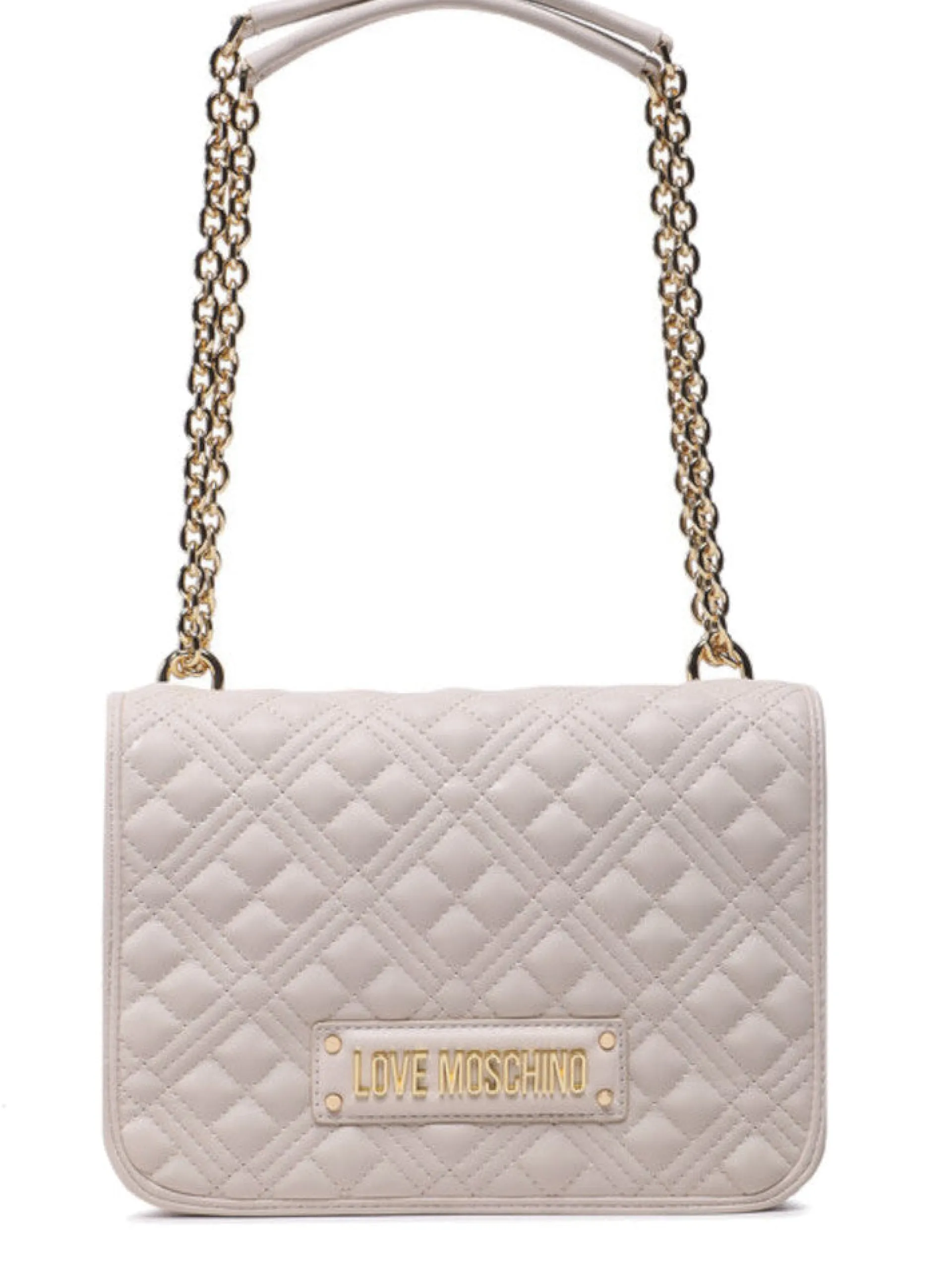 LOVE MOSCHINO Borse*Bauletto Moschino panna da donna con tracolla, modello Quilted JC4000