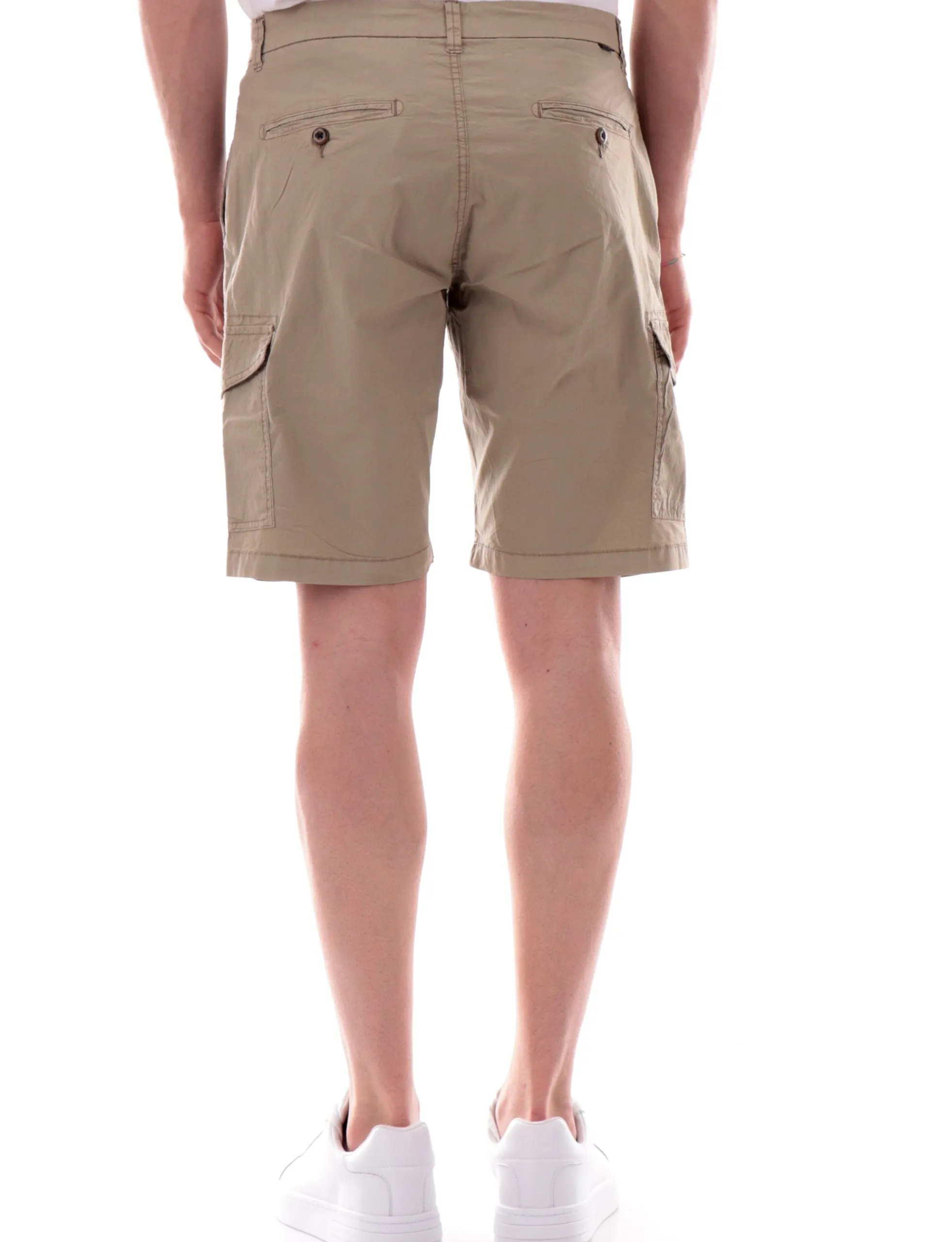 IMPURE Bermuda*Bermuda cargo beige da uomo in cotone SPIKEPOP