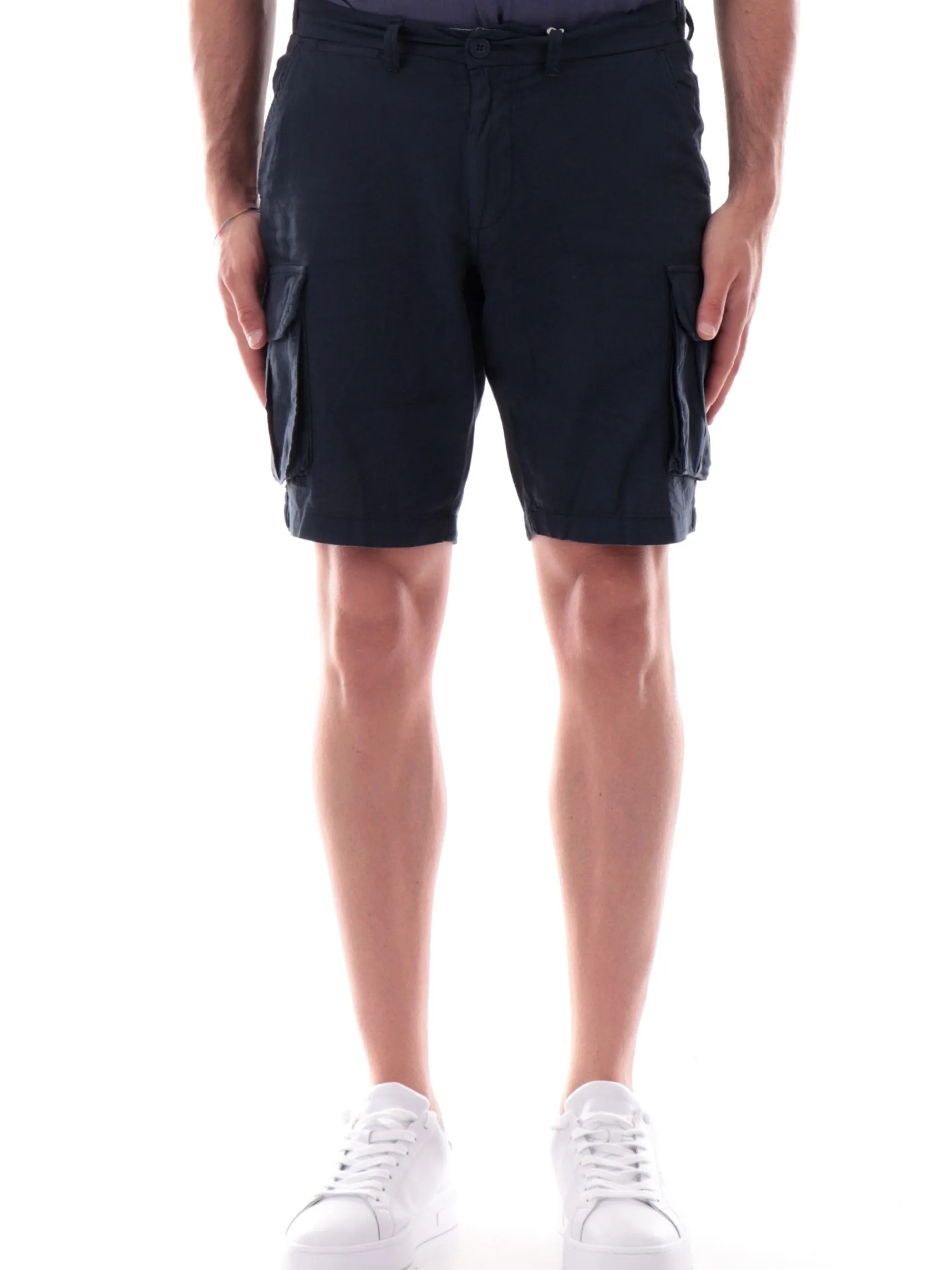 IMPURE Bermuda*Bermuda cargo blu da uomo con tasconi COOPER