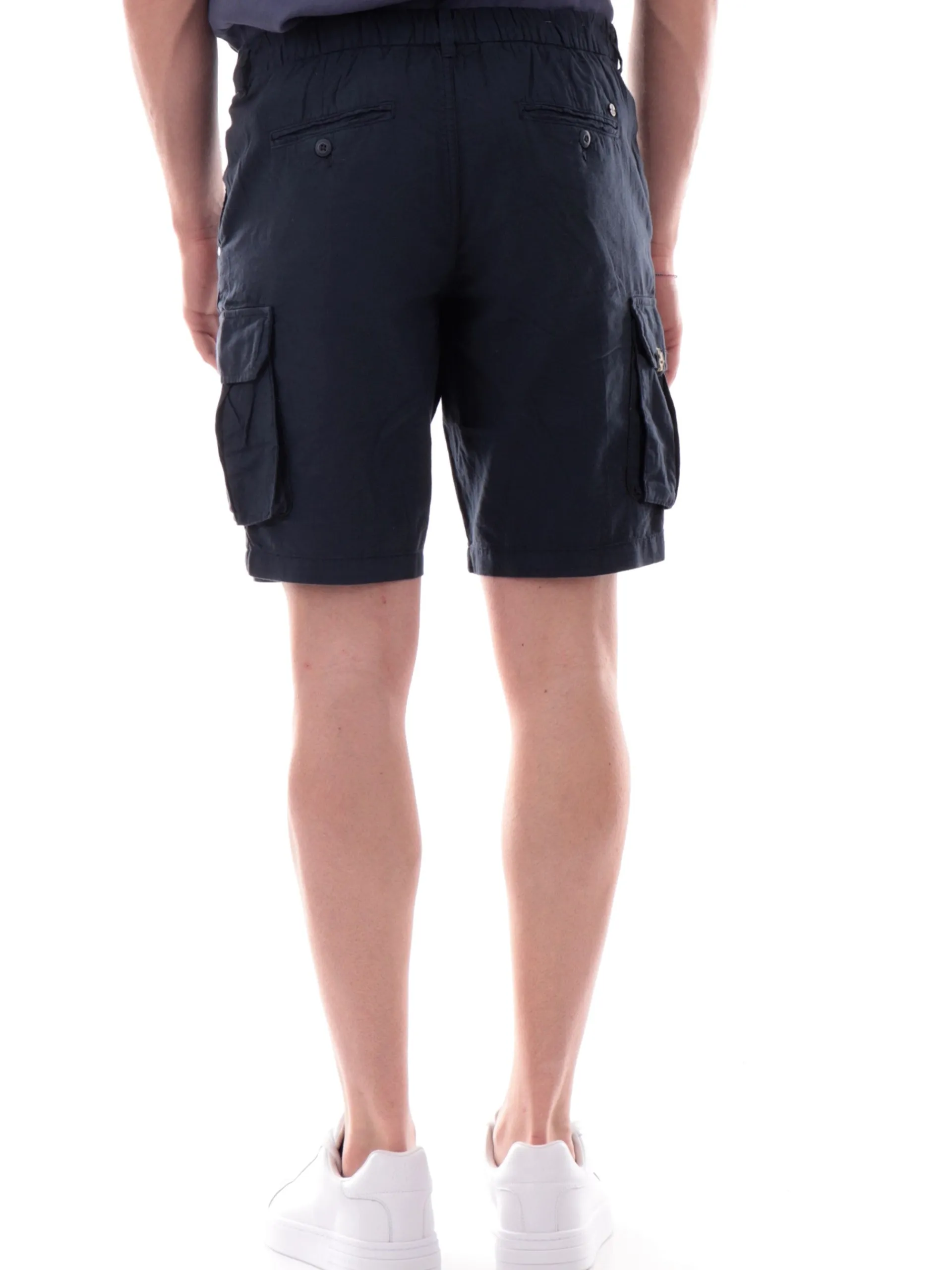 IMPURE Bermuda*Bermuda cargo blu da uomo con tasconi COOPER