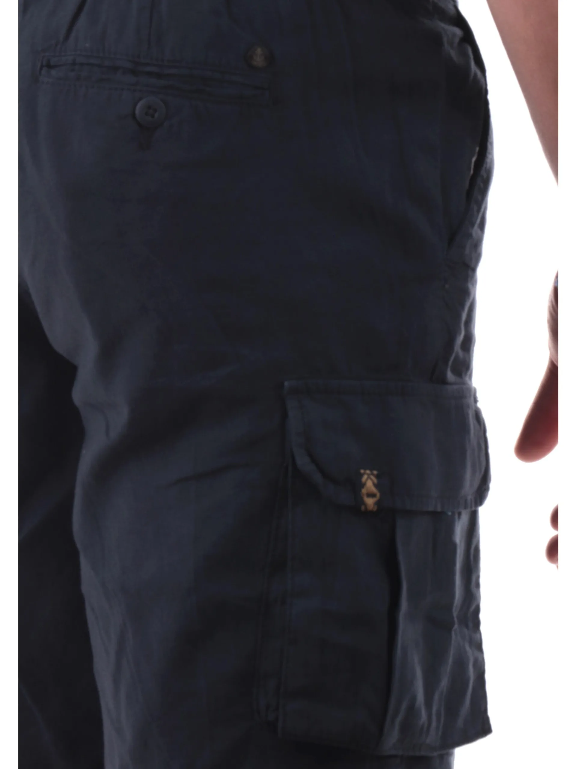 IMPURE Bermuda*Bermuda cargo blu da uomo con tasconi COOPER