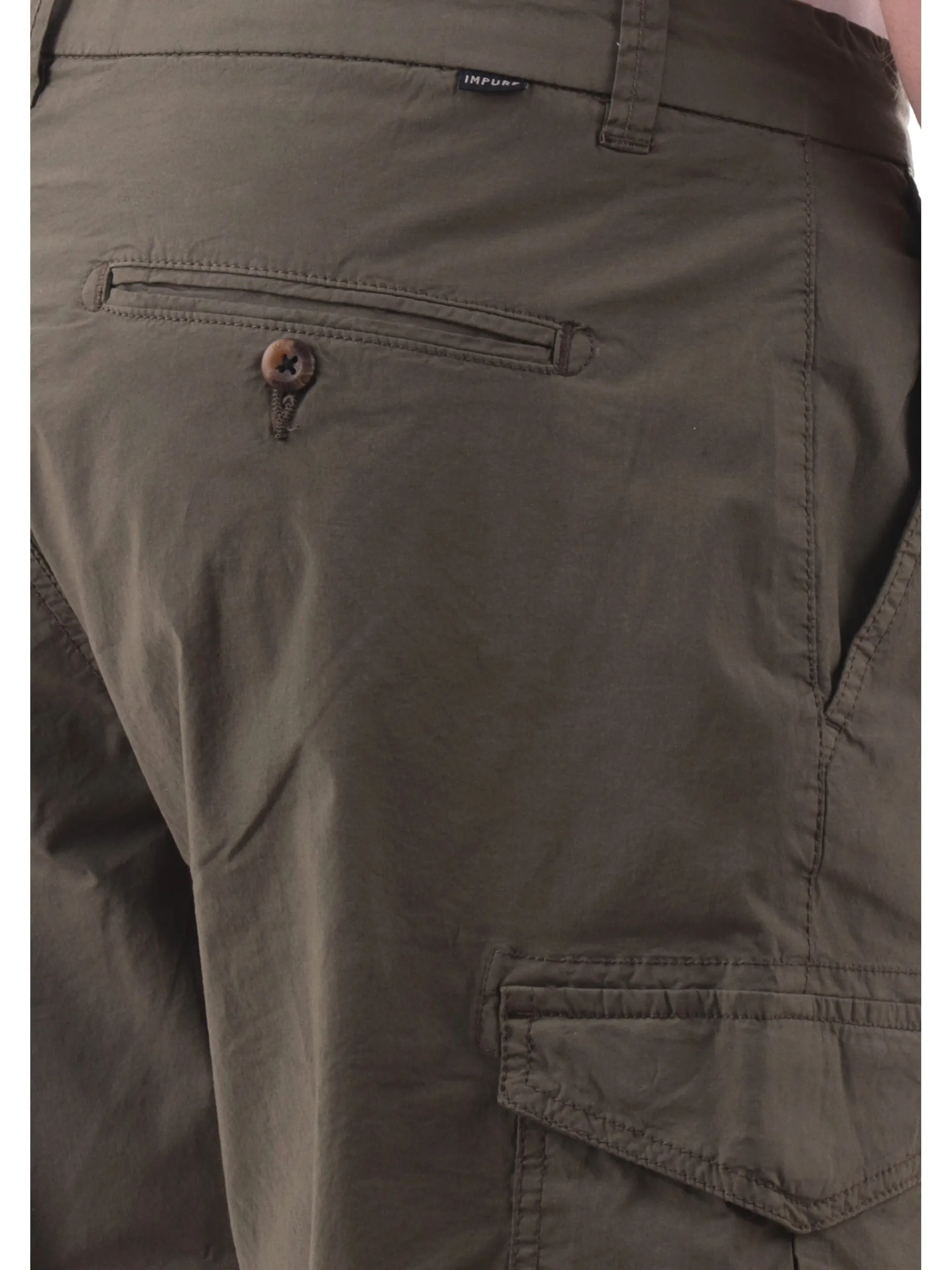 IMPURE Bermuda*Bermuda cargo verdi da uomo in cotone SPIKEPOP