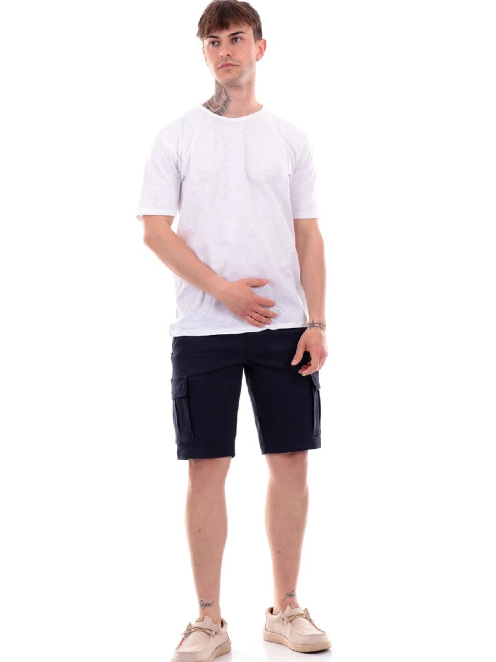 YES ZEE Bermuda*Bermuda cargo blu da uomo P745FJ000