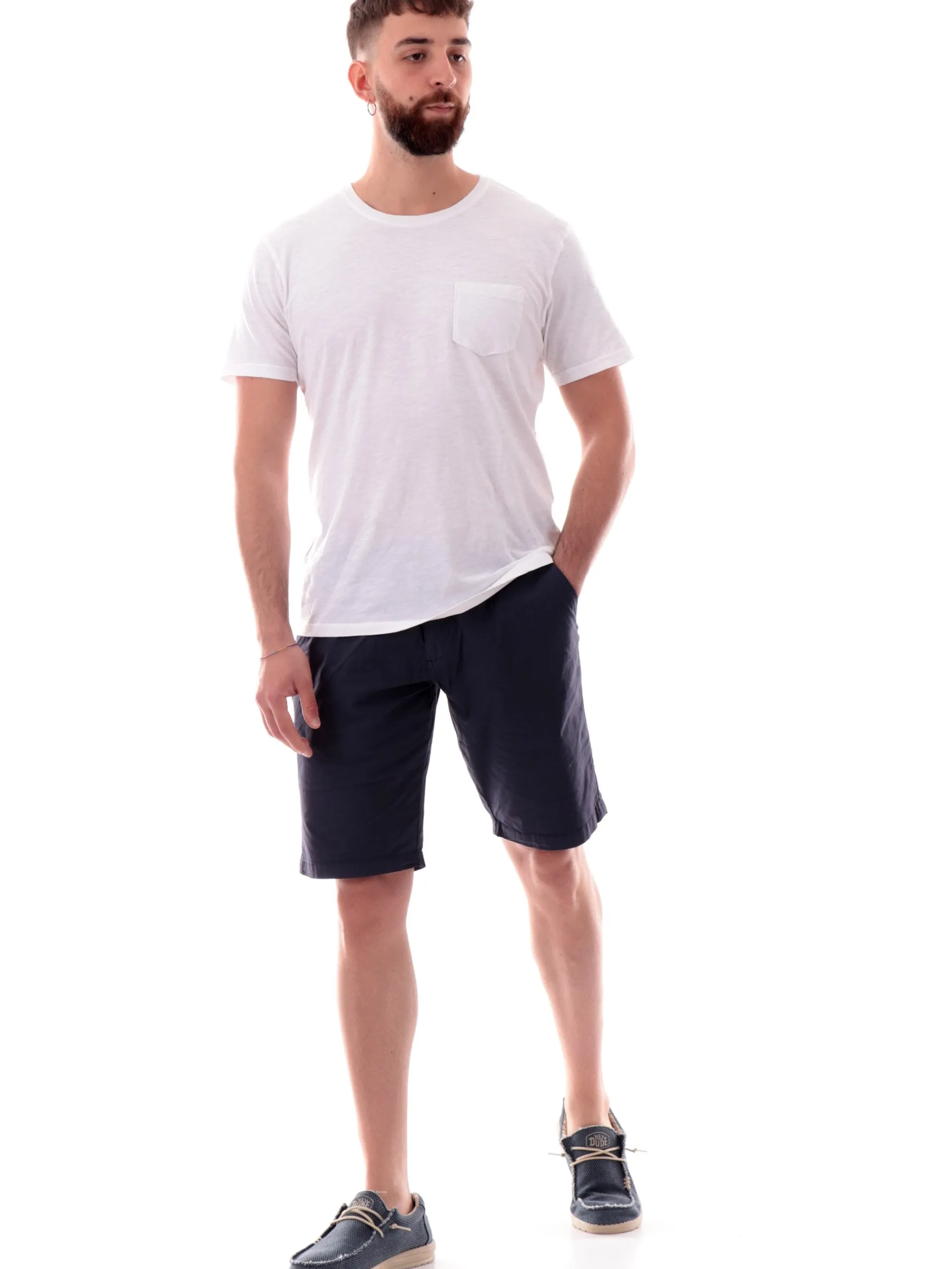 IMPURE Bermuda*Bermuda blu da uomo Chino KURTPOP