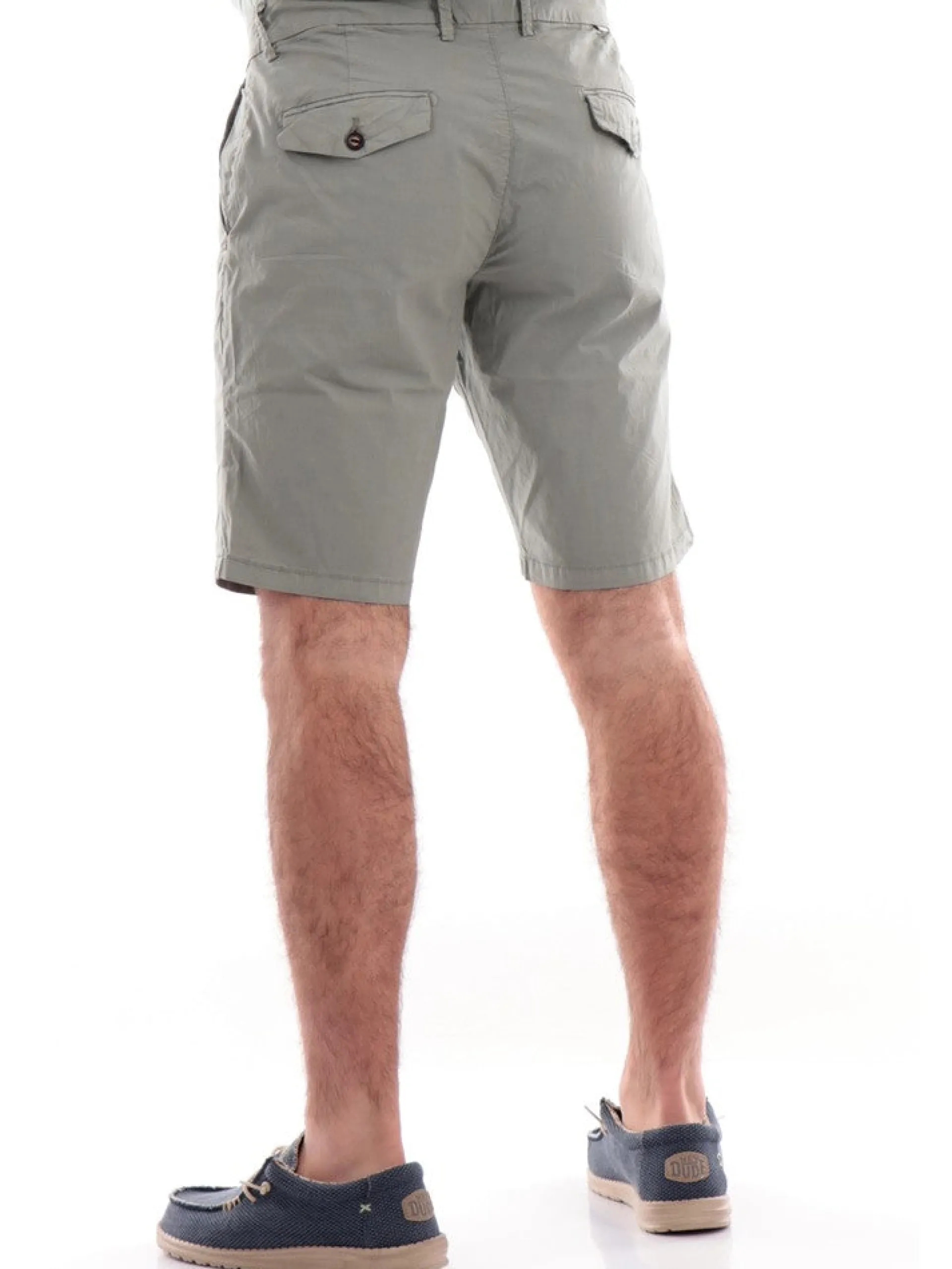 IMPURE Bermuda*Bermuda verde militare da uomo Chino CHS3042