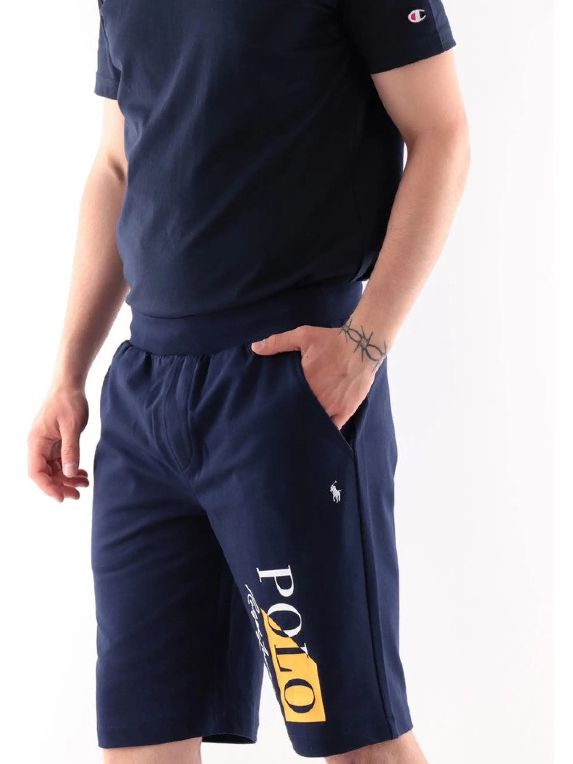 RALPH LAUREN Bermuda*Bermuda blu da uomo maxi logo 714932513