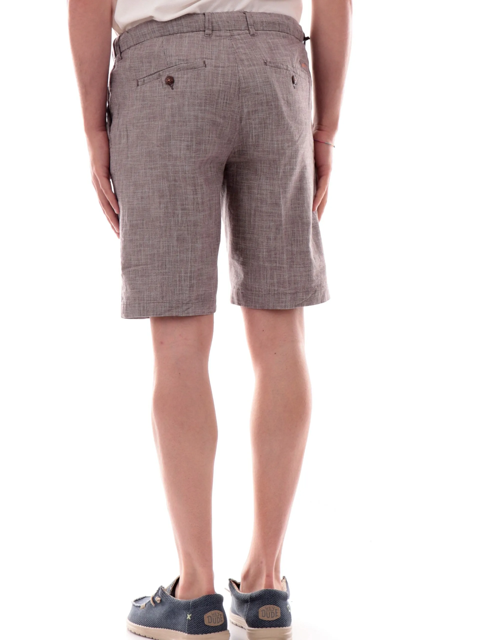 YES ZEE Bermuda*Bermuda marroni rigati da uomo con coulisse P770PF00
