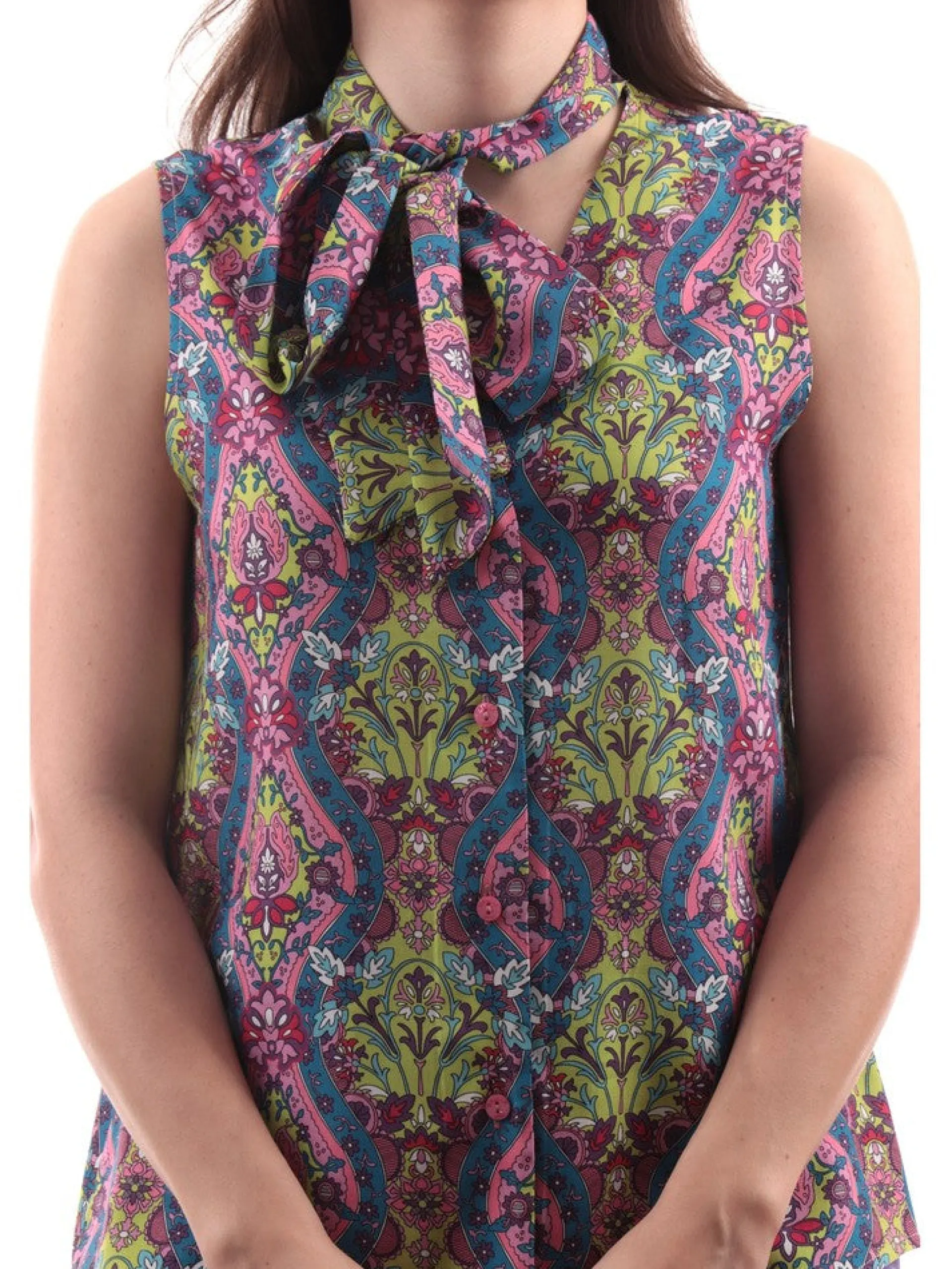 GAELLE Maglie*Blusa multicolore da donna smanicata GBDP16282