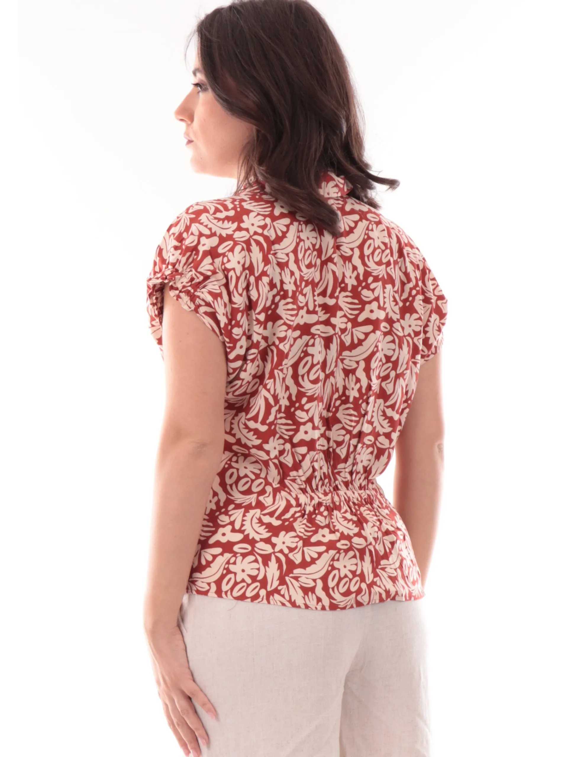 TIFFOSI Top & Camicie*Blusa rossa fantasia foulard da donna colletto francese Petala 1 10059546