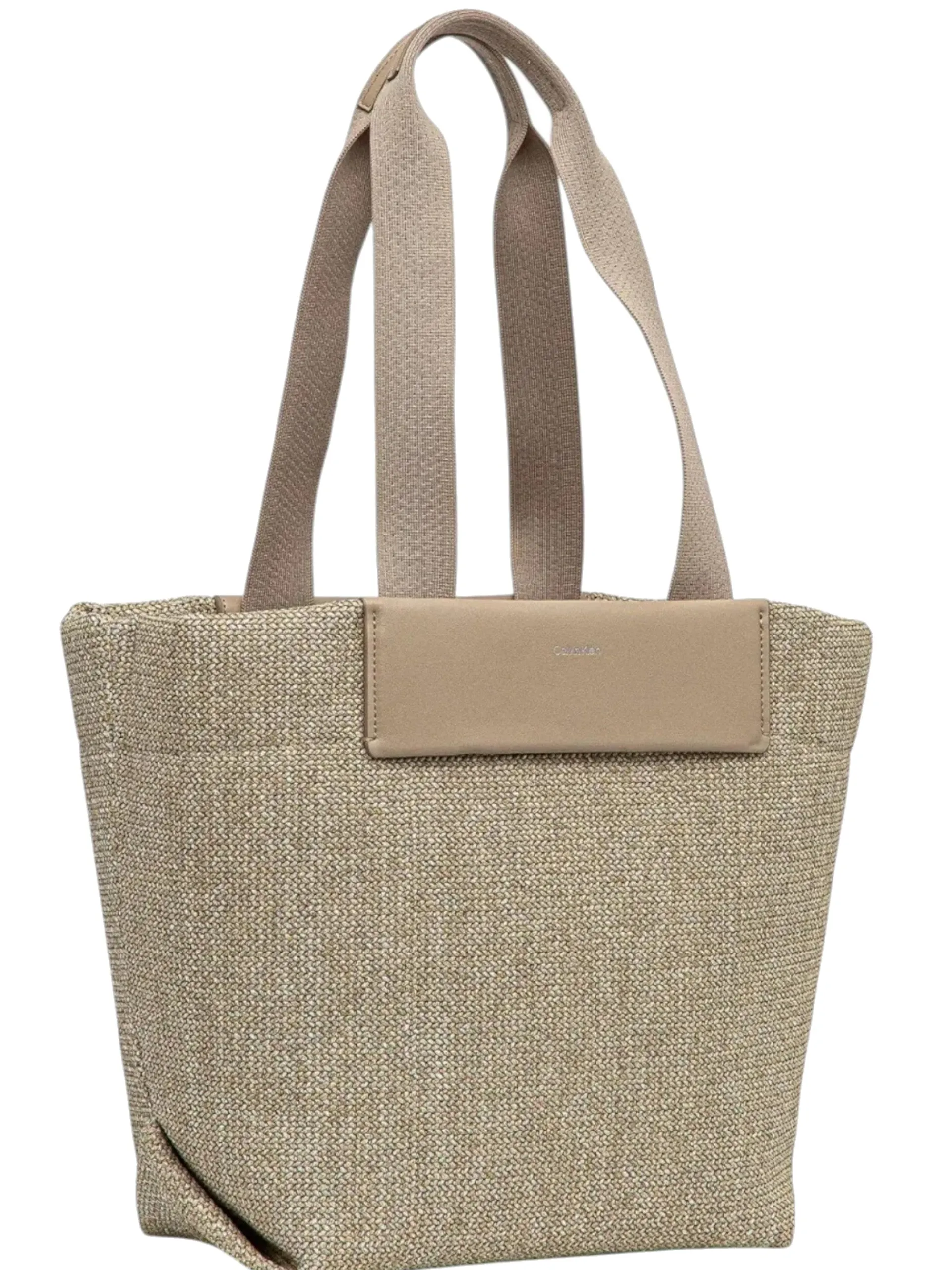 CALVIN KLEIN Borse*Borsa beige Raffia Medium Shopper da donna K60K613174