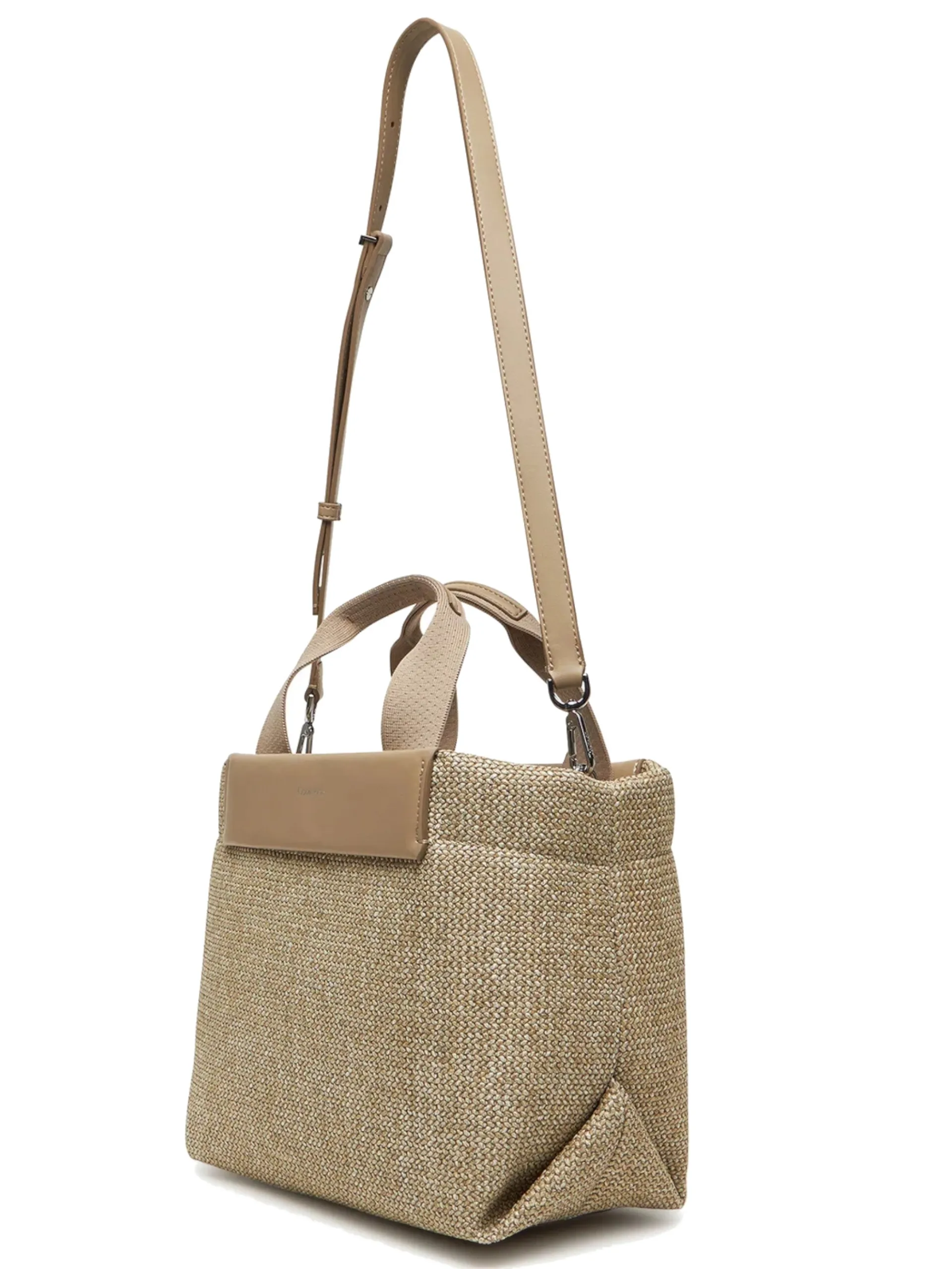 CALVIN KLEIN Borse*Borsa beige Raffia Small Tote Crossbody da donna K60K613026