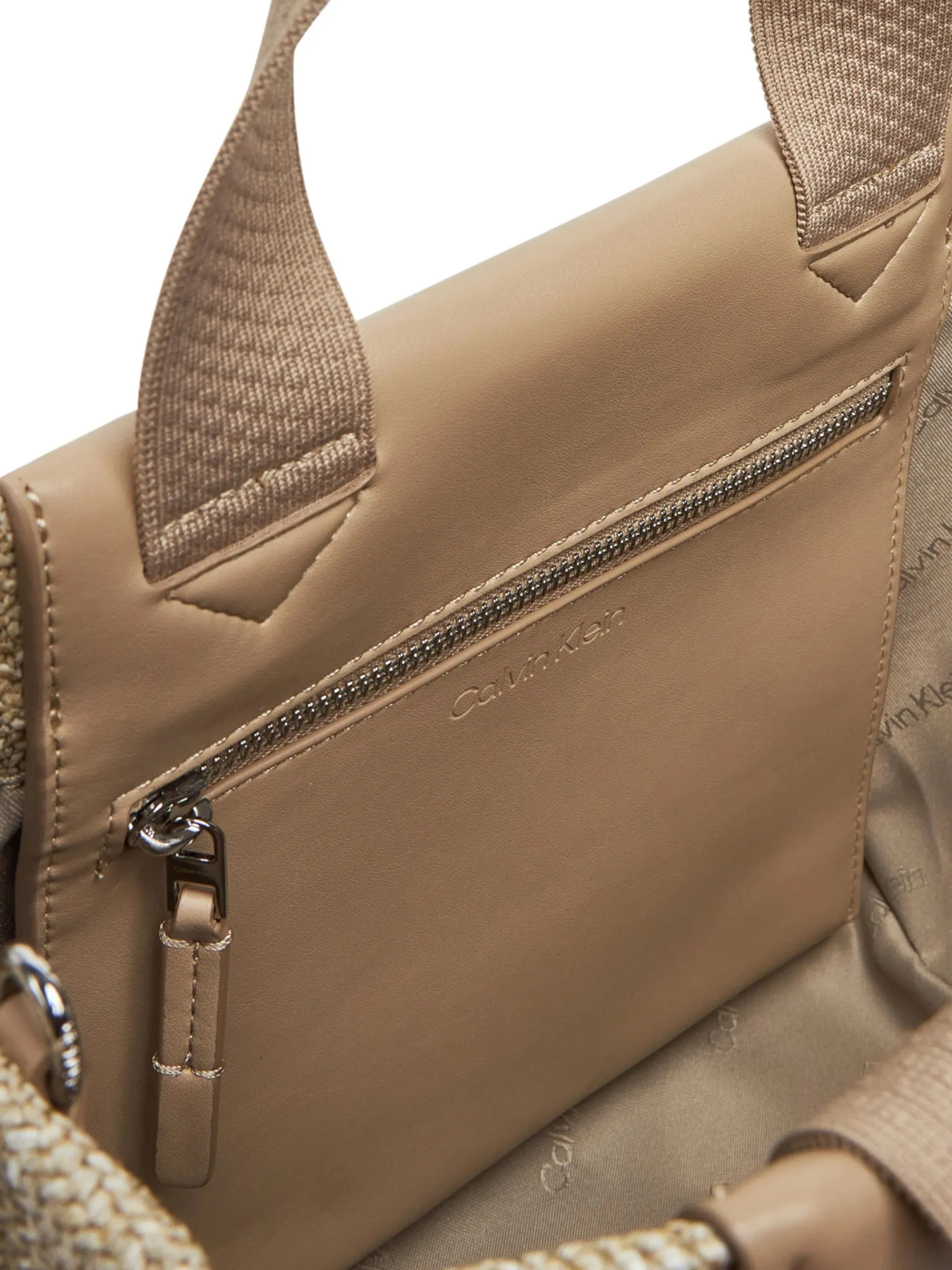 CALVIN KLEIN Borse*Borsa beige Raffia Small Tote Crossbody da donna K60K613026