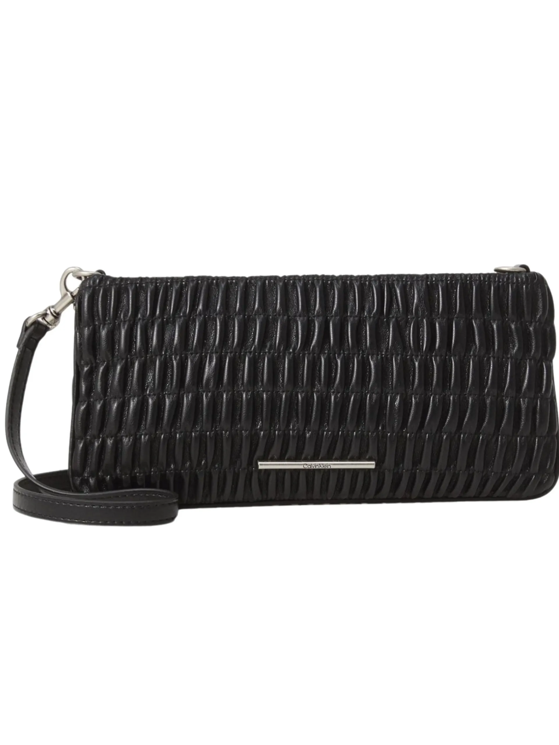 CALVIN KLEIN Borse*Borsa nera Rouched Zip Top Bag da donna con tracolla LV04K3090G