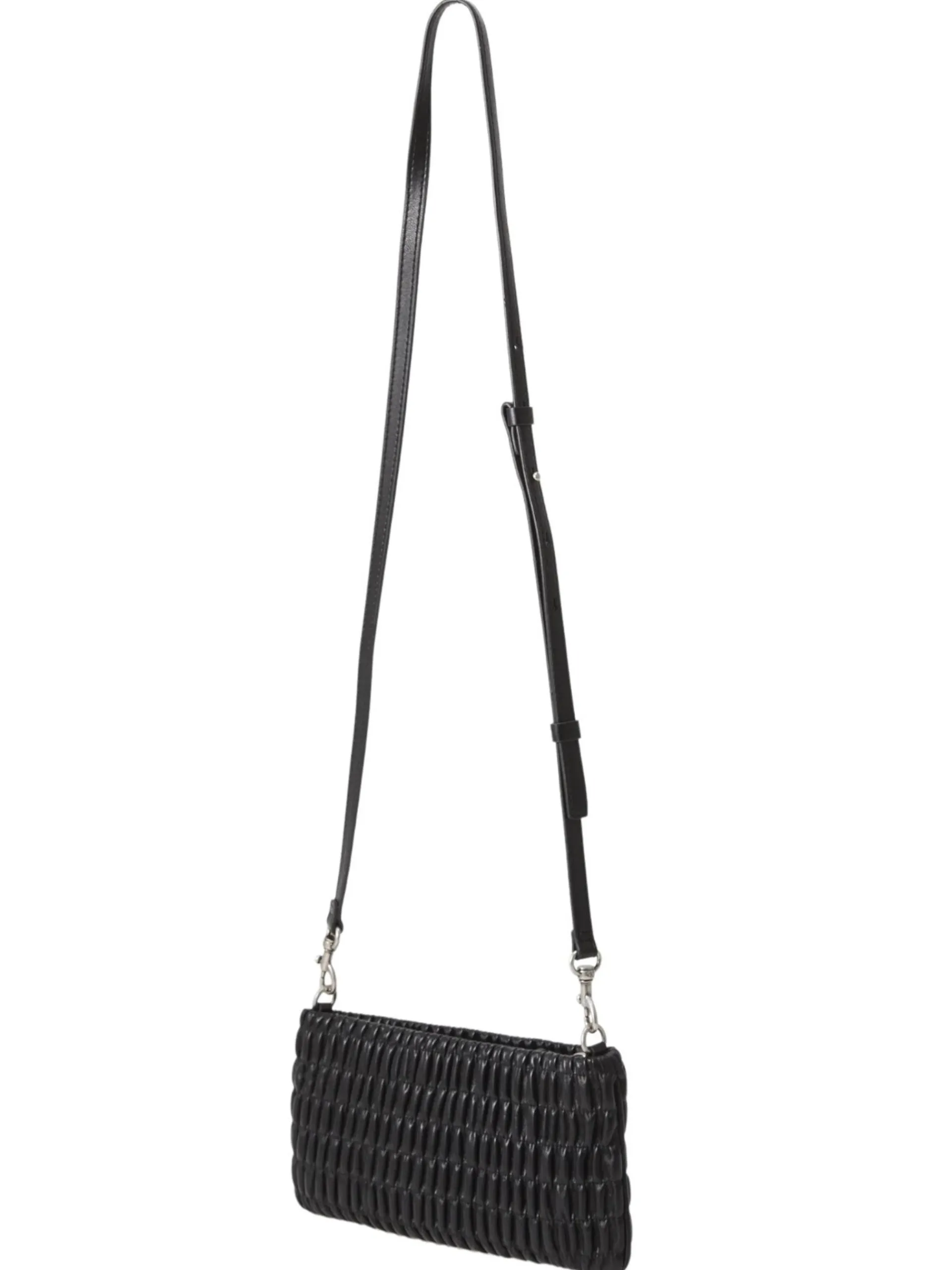 CALVIN KLEIN Borse*Borsa nera Rouched Zip Top Bag da donna con tracolla LV04K3090G