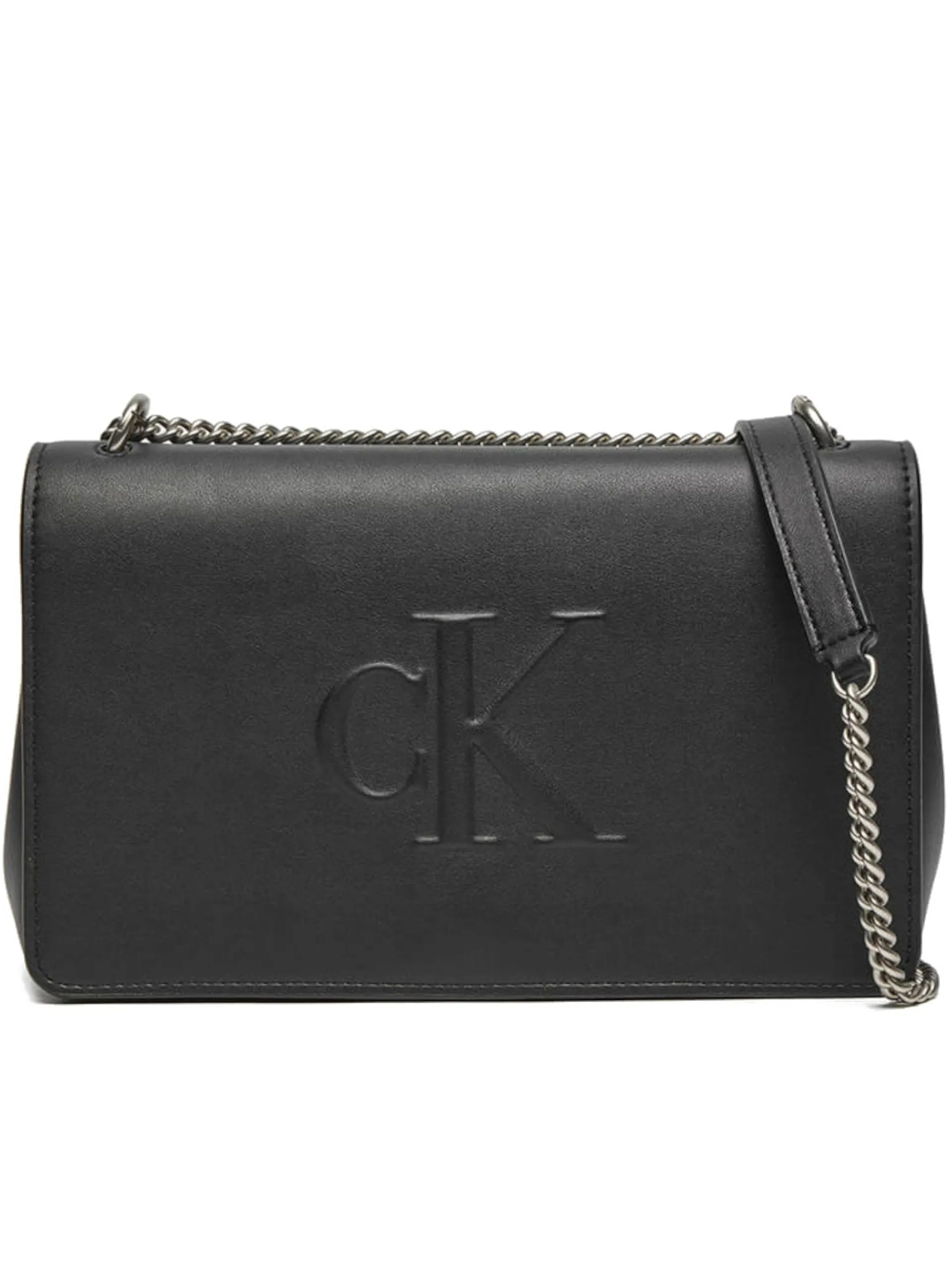 CALVIN KLEIN Borse*Borsa nera Sculpted EW Flap25 Shoulder da donna LV04K3035G