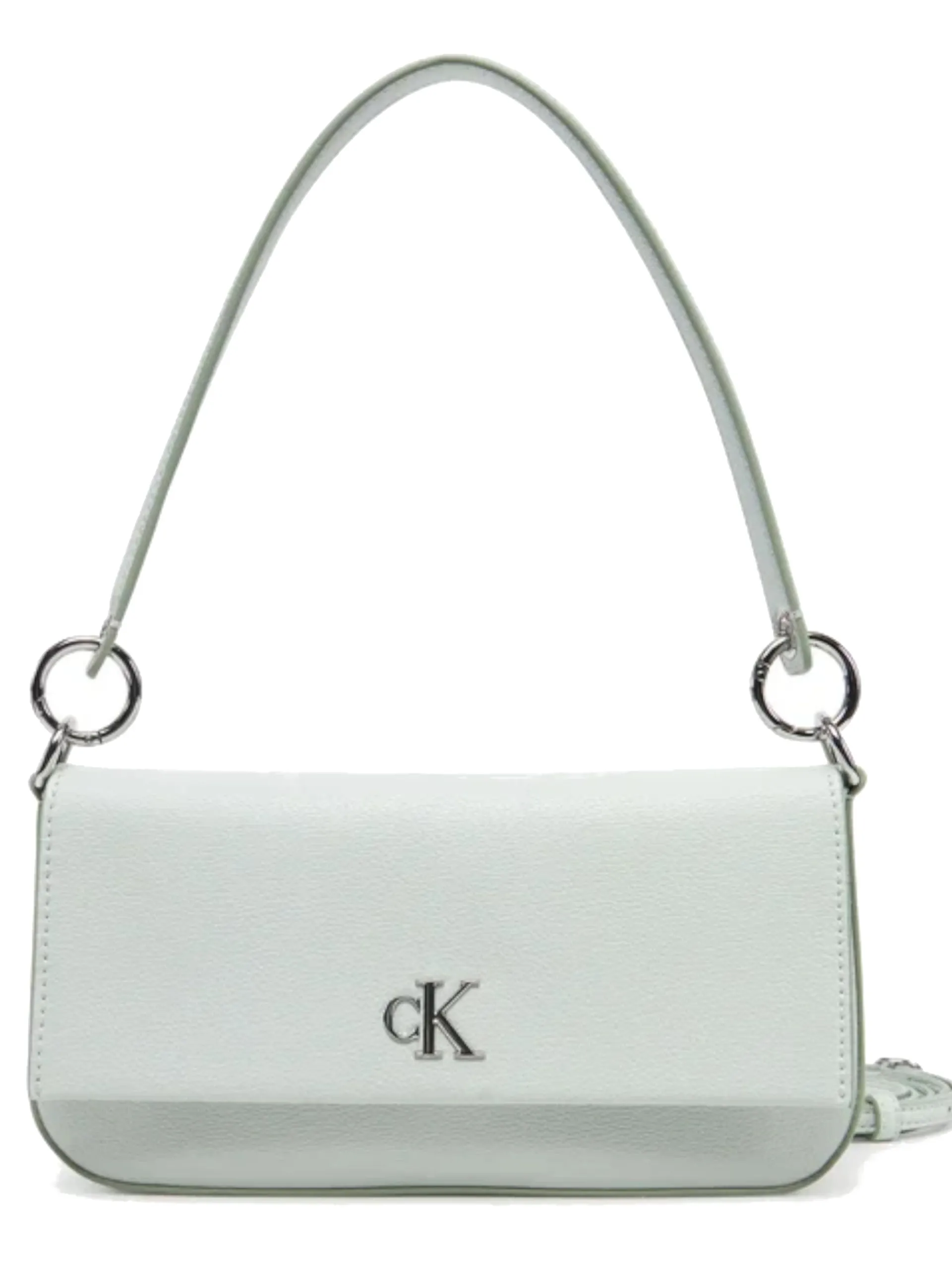 CALVIN KLEIN Borse*Borsa verde acqua Minimal Monogram Shoulder Pouc da donna LV04K3161G