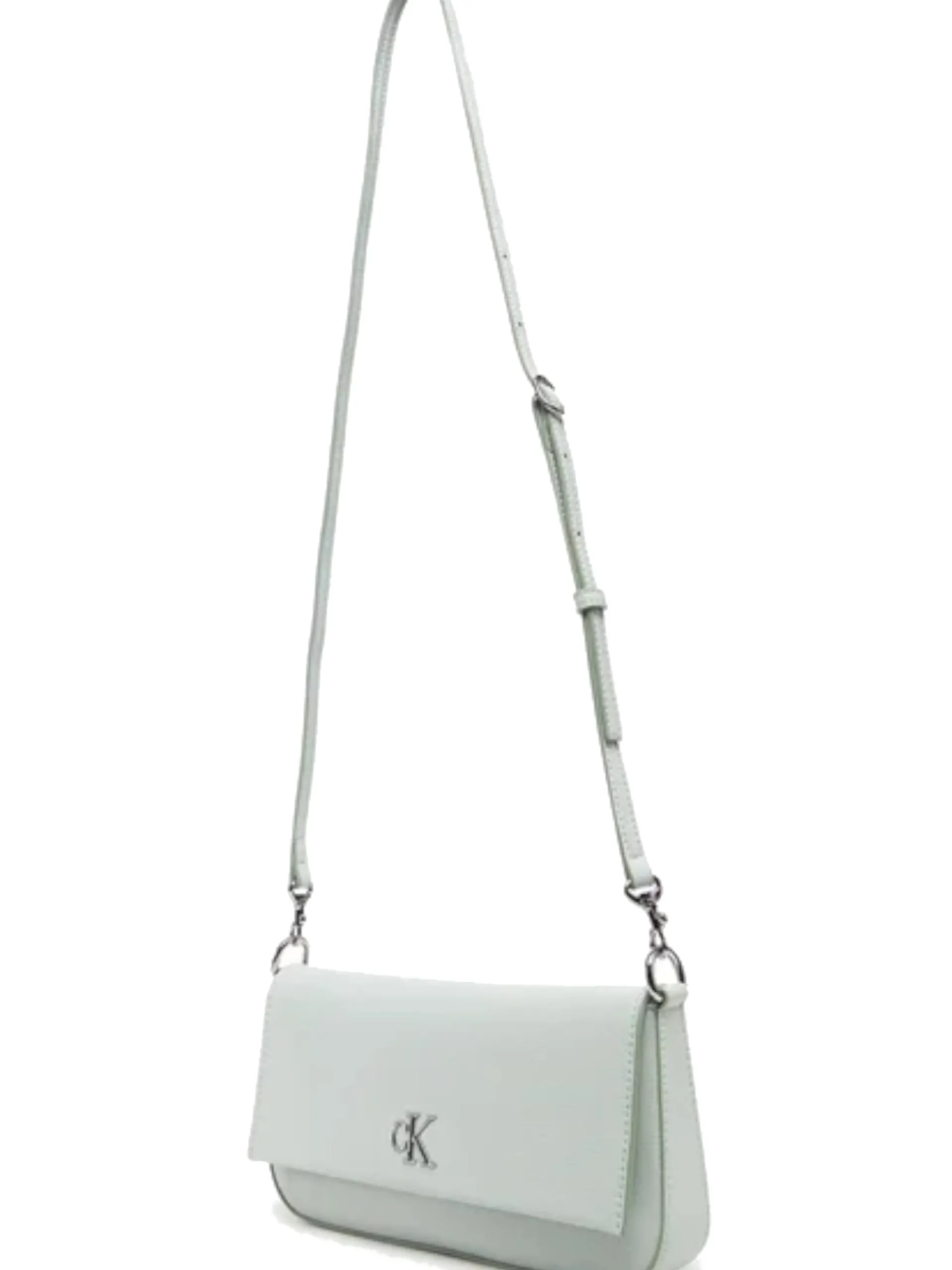 CALVIN KLEIN Borse*Borsa verde acqua Minimal Monogram Shoulder Pouc da donna LV04K3161G