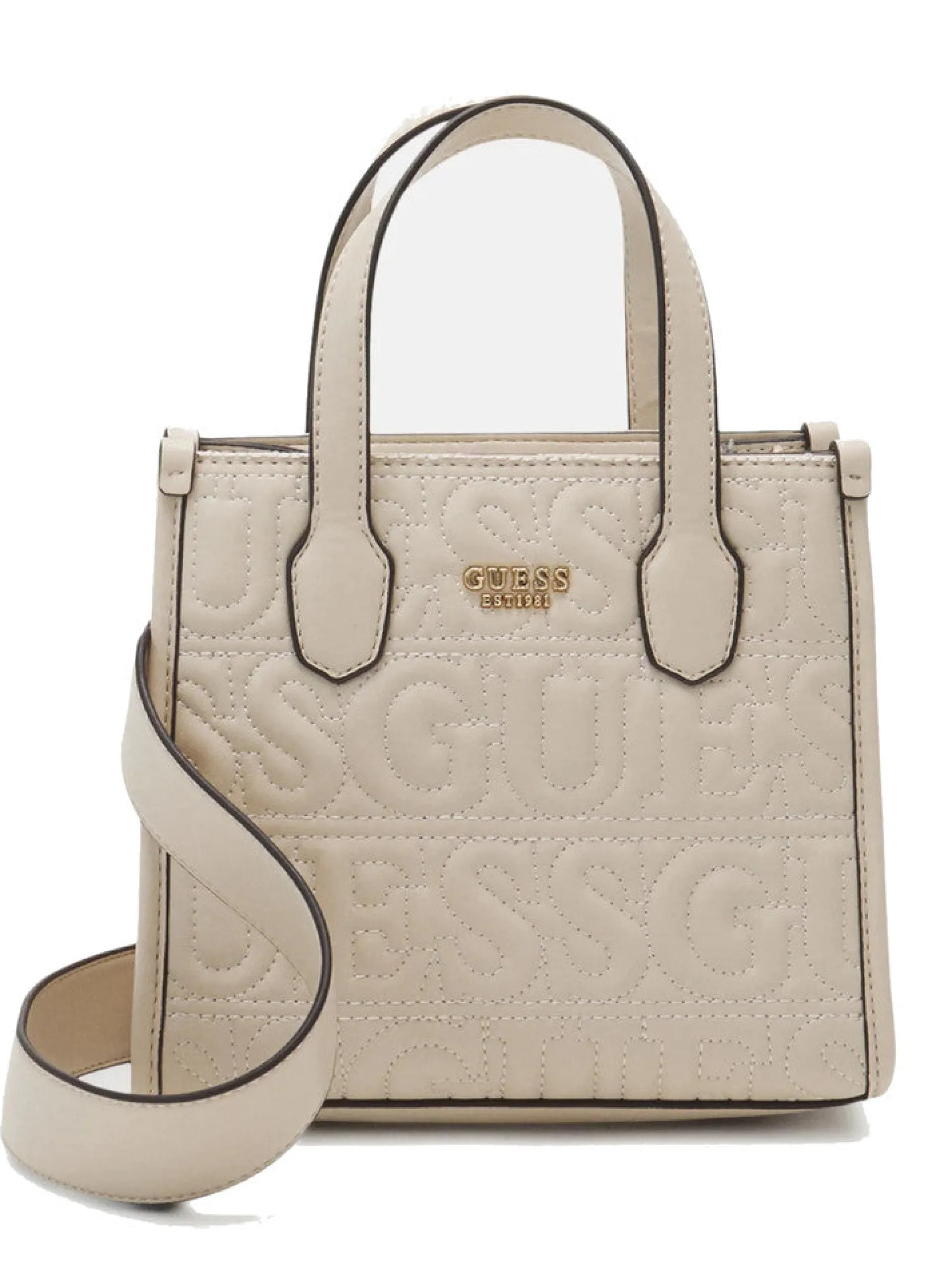 GUESS Borse*Borsa beige da donna con tracolla Silvana 2 Mini HWEE8665770