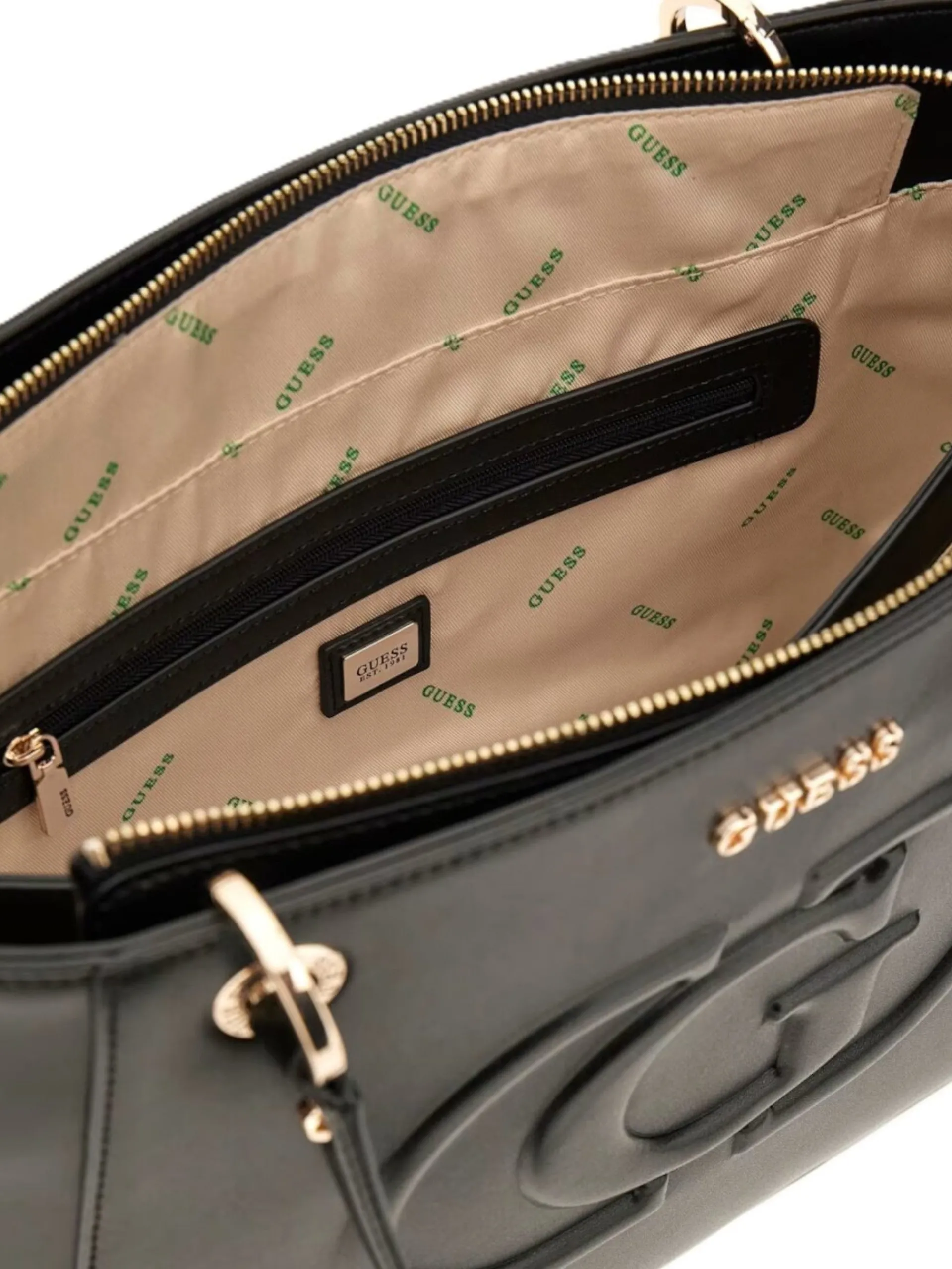 GUESS Borse*Borsa nera Eco Mietta Noel da donna maxi logo HWEVG951325