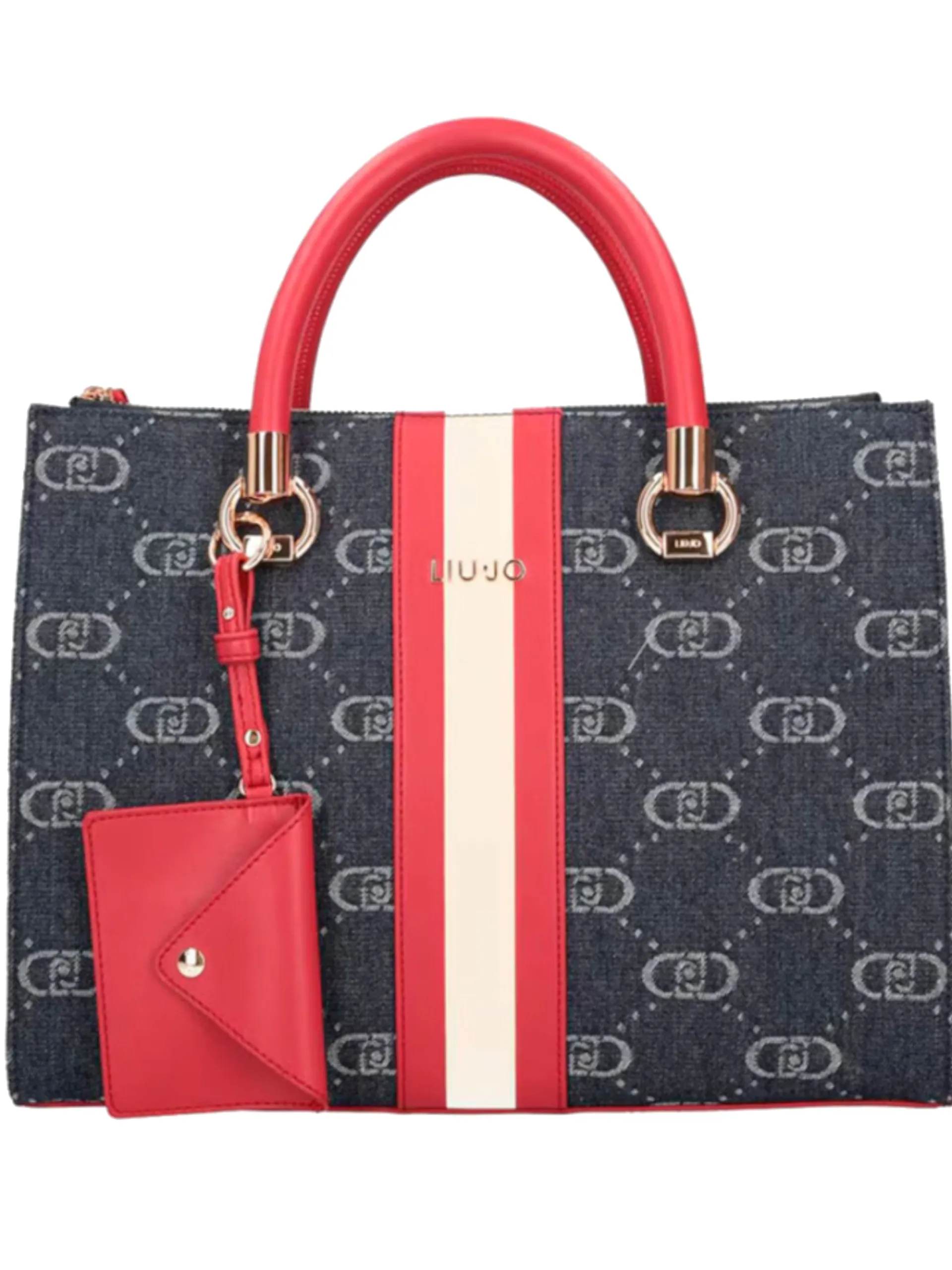 LIU JO MILANO Borse*Borsa Liu Jo blu jeans M Satchel da donna con tracolla e pochette AA5008D3200 00770