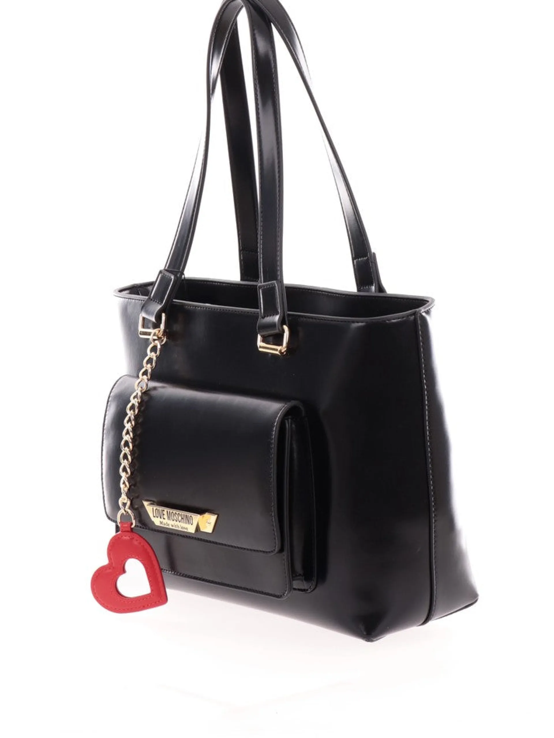 LOVE MOSCHINO Borse*Borsa in pelle nera con manici JC4141LM1