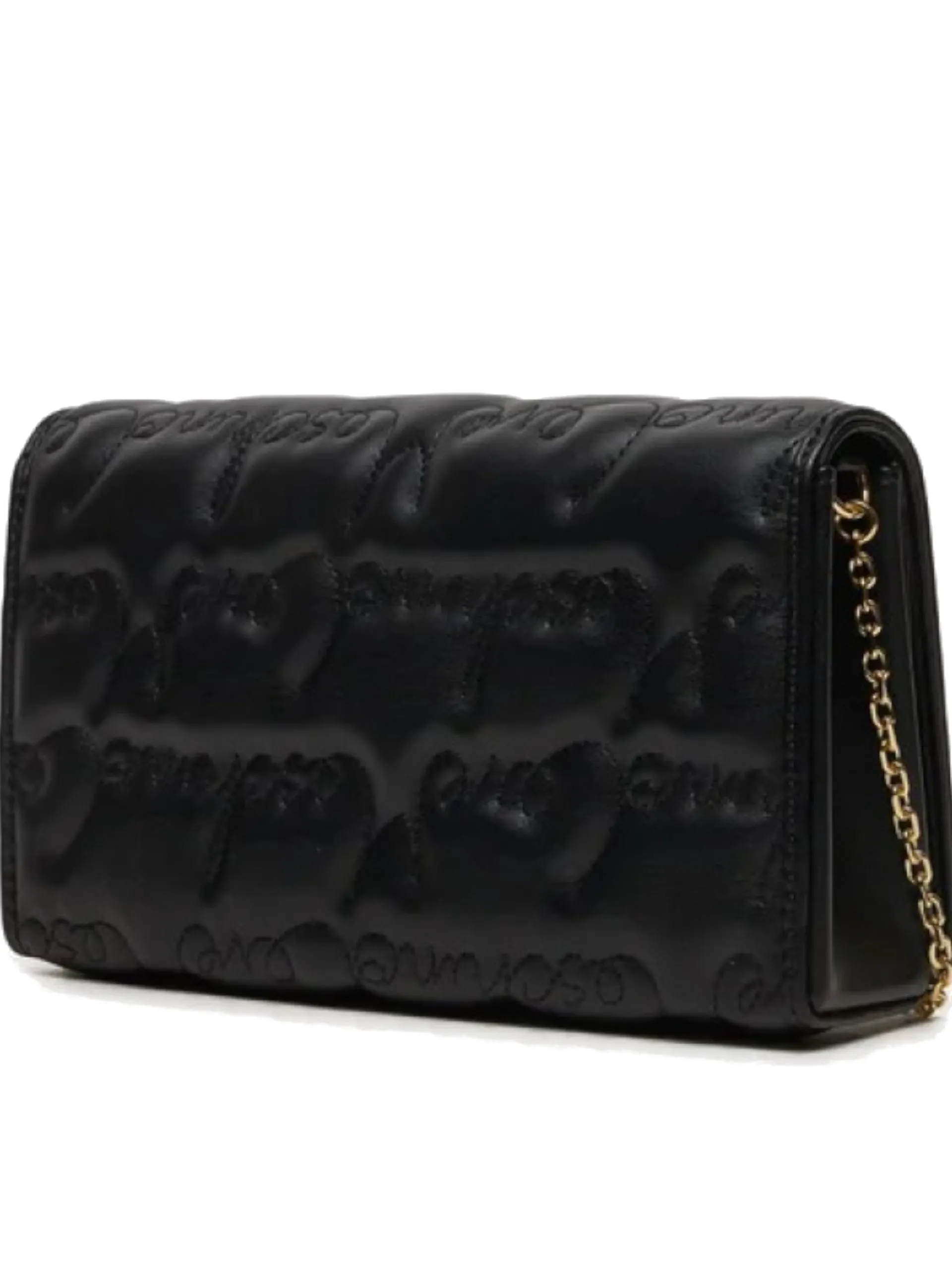 LOVE MOSCHINO Borse*Borsa nera ricamata tracolla catenella JC4128LJ0