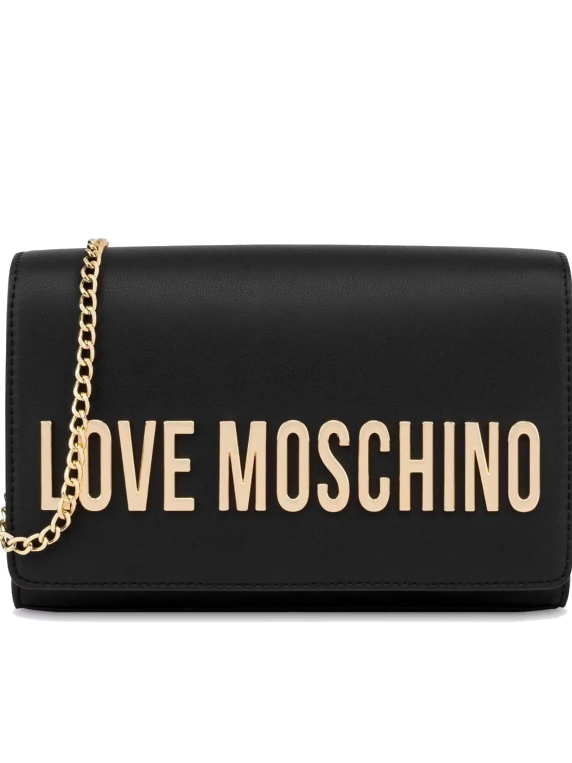 LOVE MOSCHINO Borse*Borsa nera da donna tracolla catenella maxi logo JC4103KD0