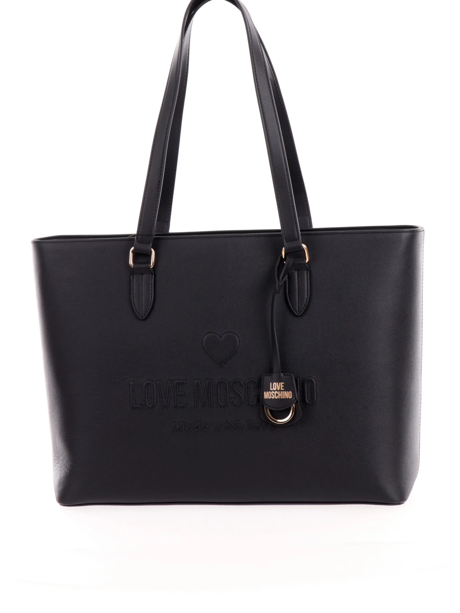 LOVE MOSCHINO Borse*BORSA NERA DA DONNA CON MANICI in vera pelle JC4114