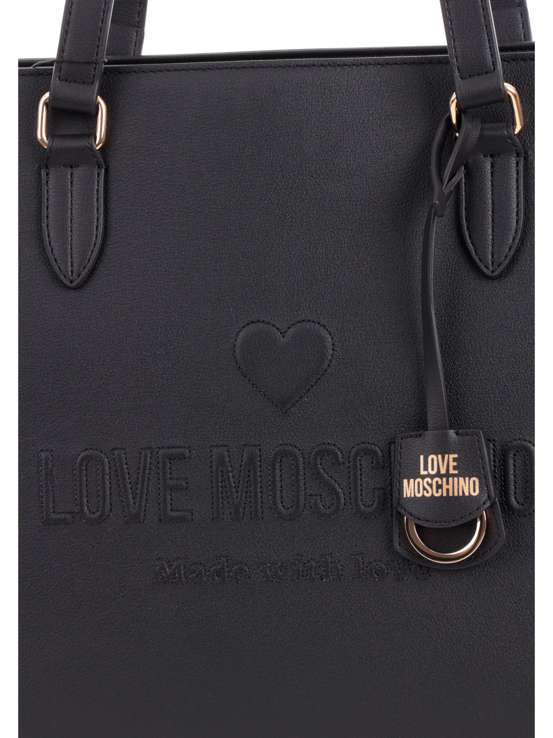 LOVE MOSCHINO Borse*BORSA NERA DA DONNA CON MANICI in vera pelle JC4114