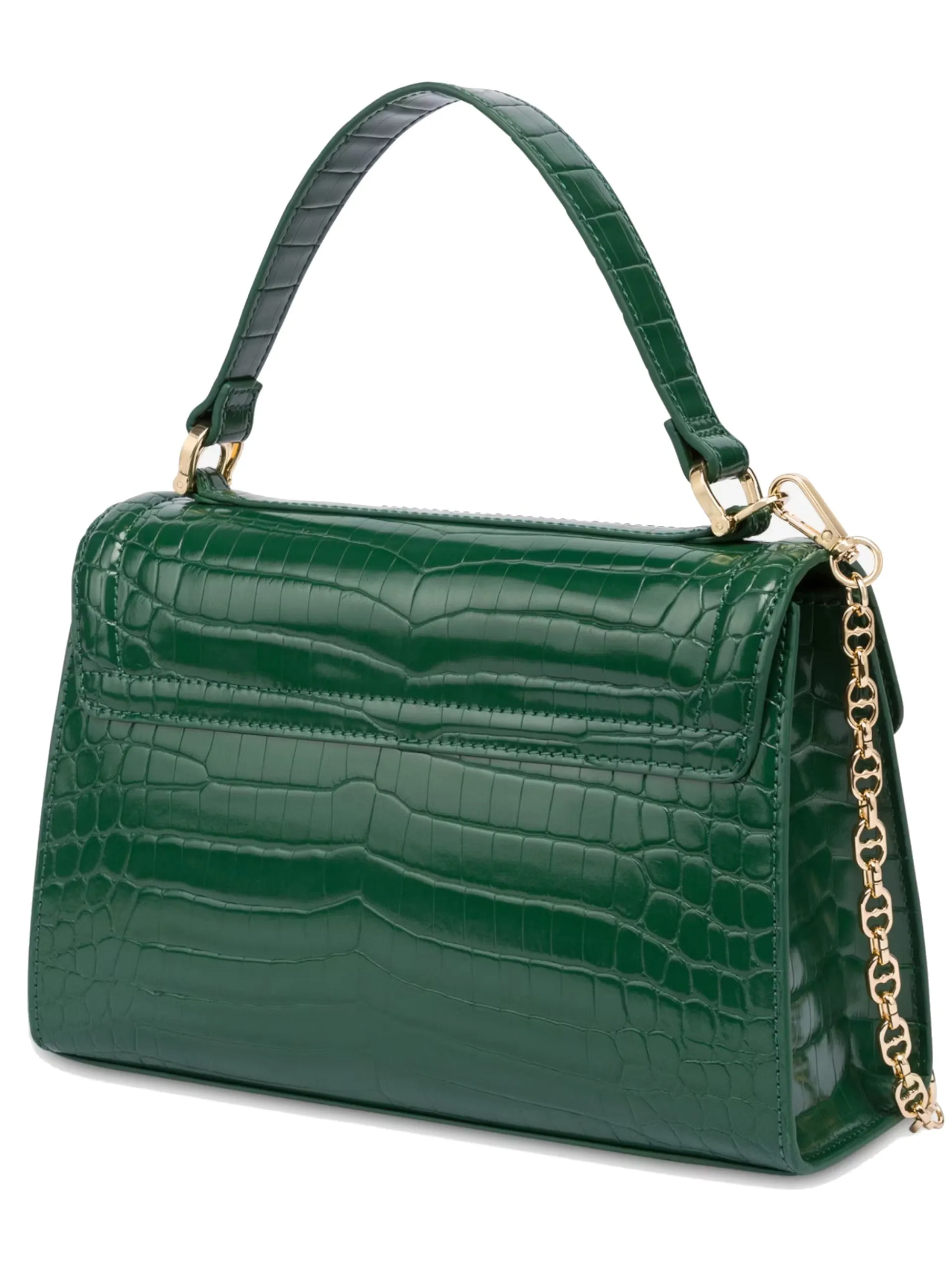 LOVE MOSCHINO Borse*Borsa verde coccodrillo con tracolla JC4389KJ0