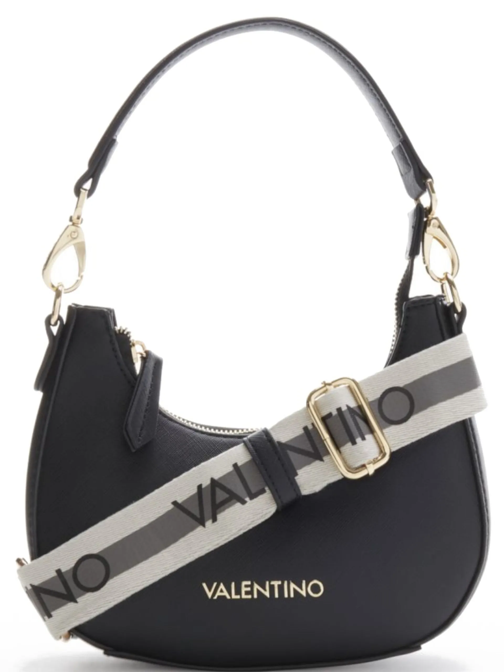 VALENTINO ACCESSORI Borse*Borsa Valentino nera Zero Re Medium da donna con doppia tracolla VBS7B305