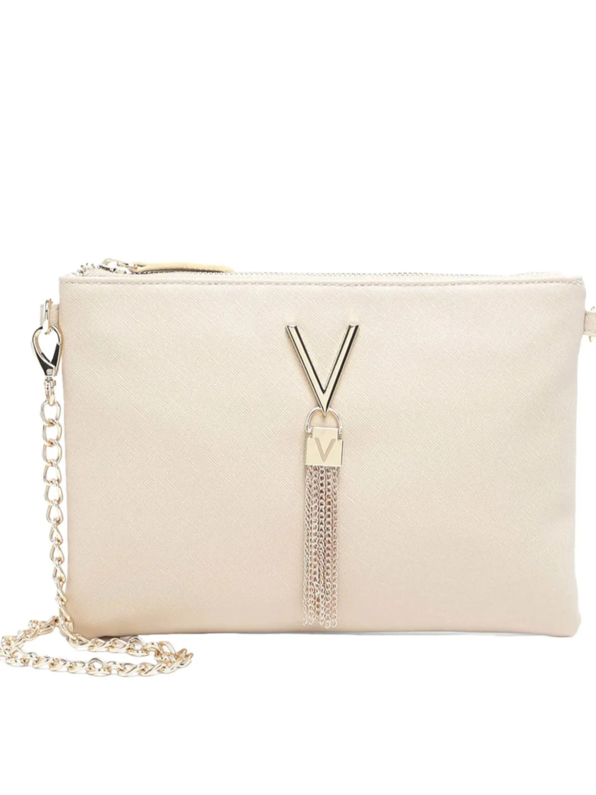 VALENTINO ACCESSORI Borse*Borsa Valentino platino Divina Sa da donna con tracolla catenella VBS1IJ19