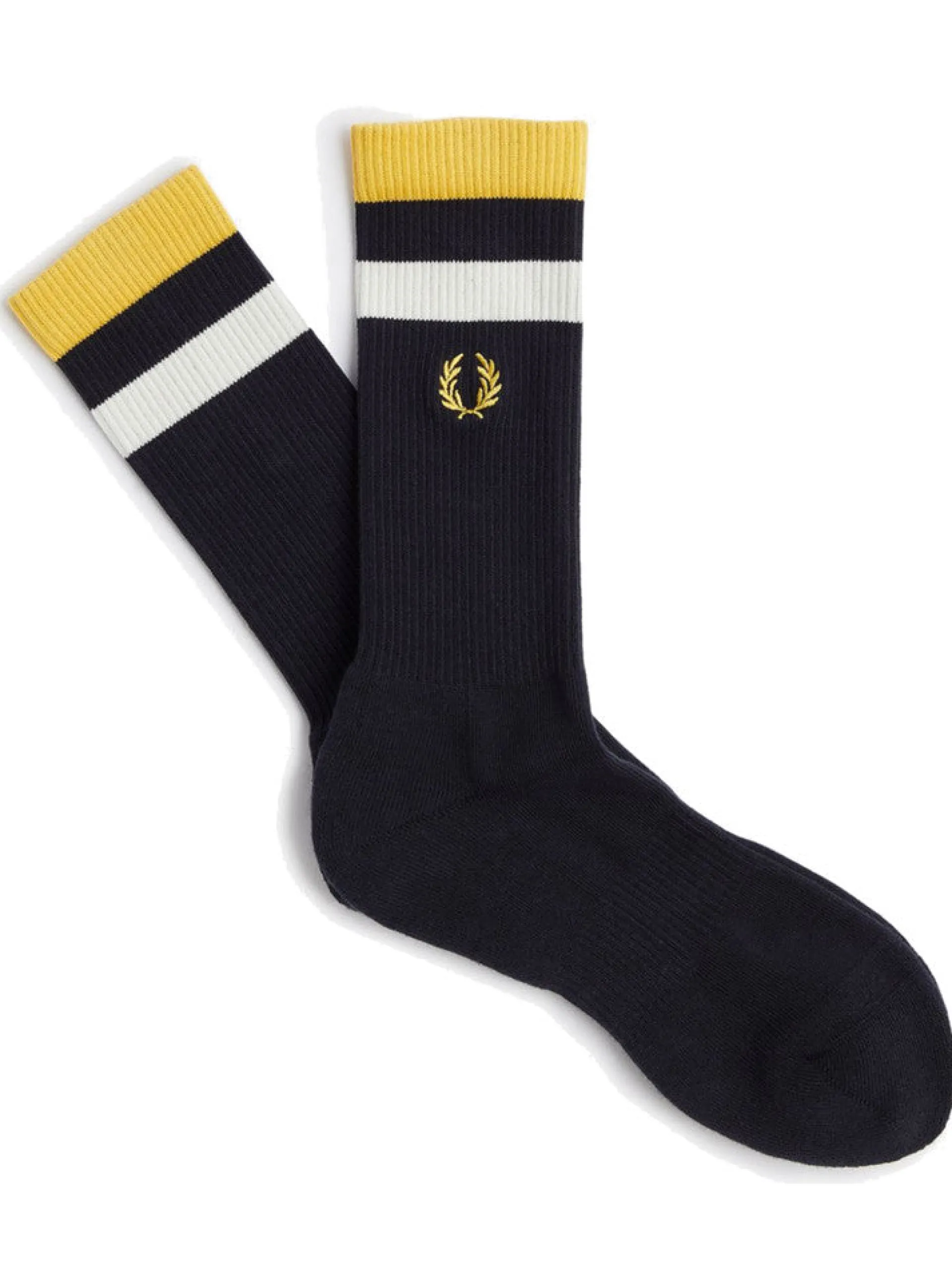 FRED PERRY Calzini*Calzini NeriBold Twin Tipped mezzagamba C5138