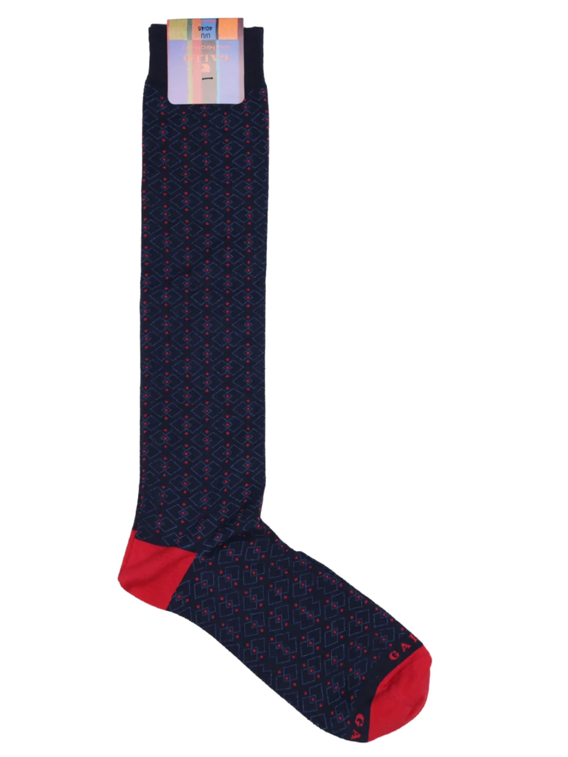 GALLO Calzini*Calzini uomo con fantasia rombetti blu e rossi AP51536712726