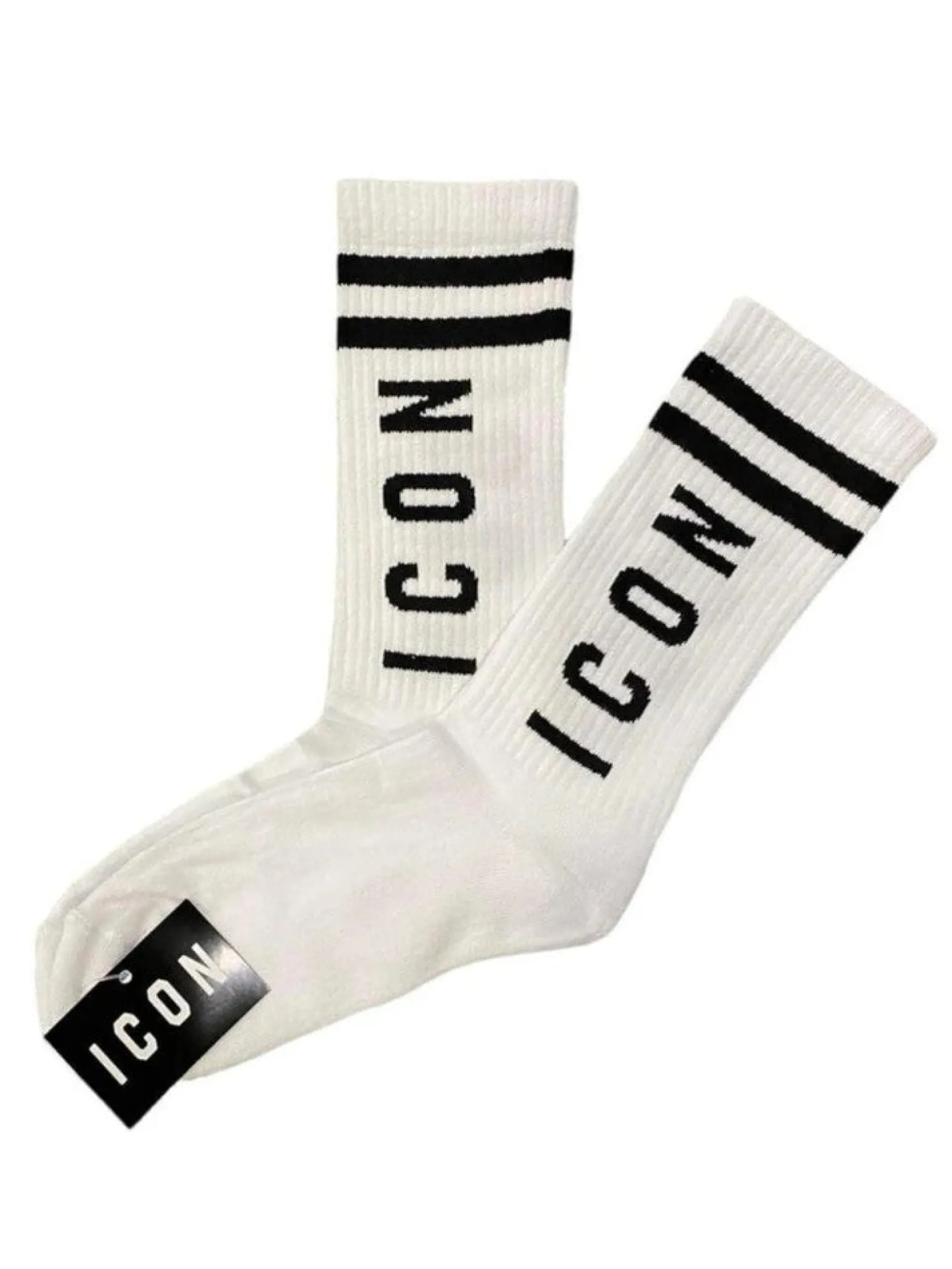 ICON Calzini*Calzini bianchi da uomo maxi logo 47374