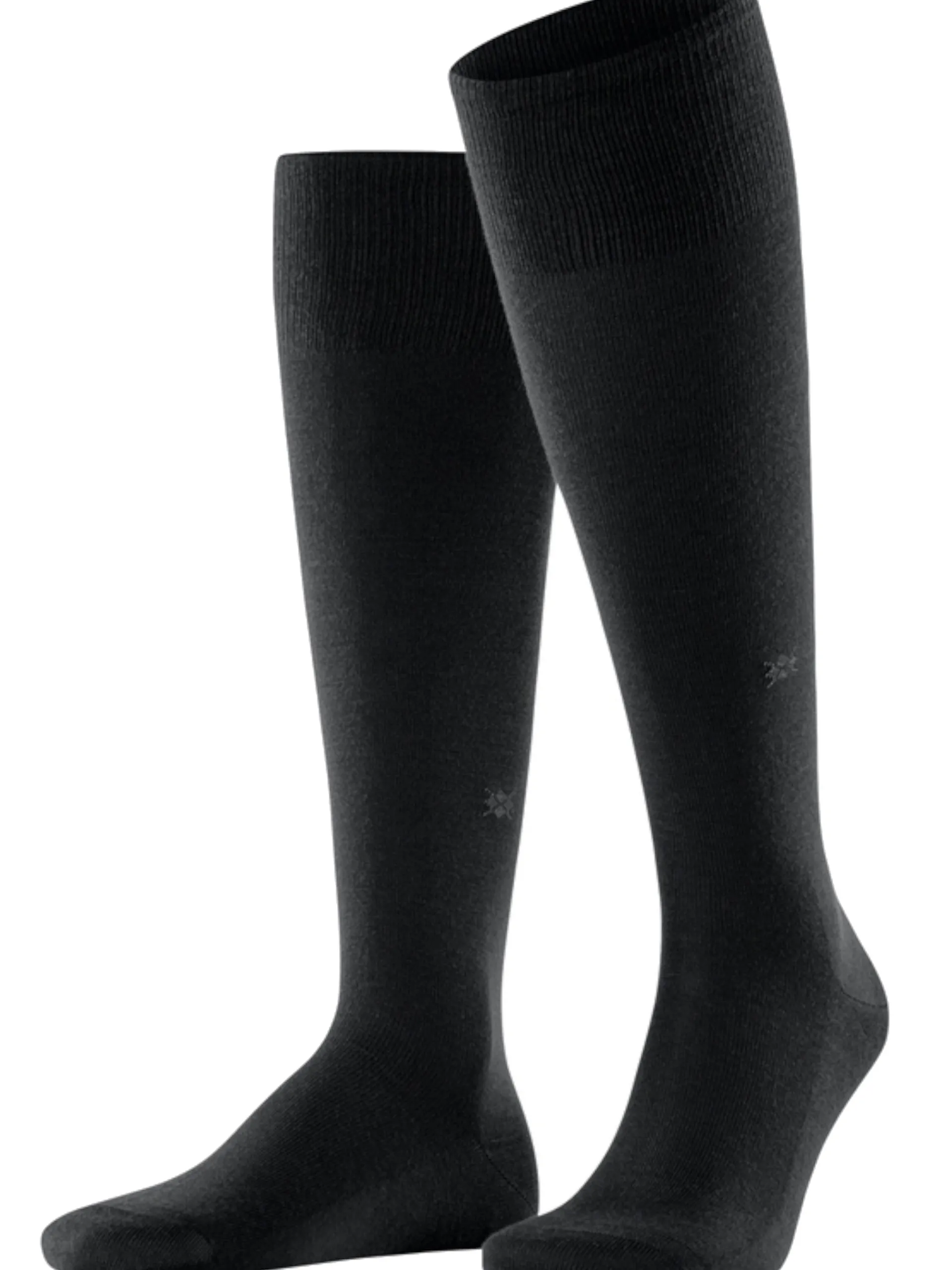 BURLINGTON Calzini*Calzini lana neri Leeds lunghi 21777