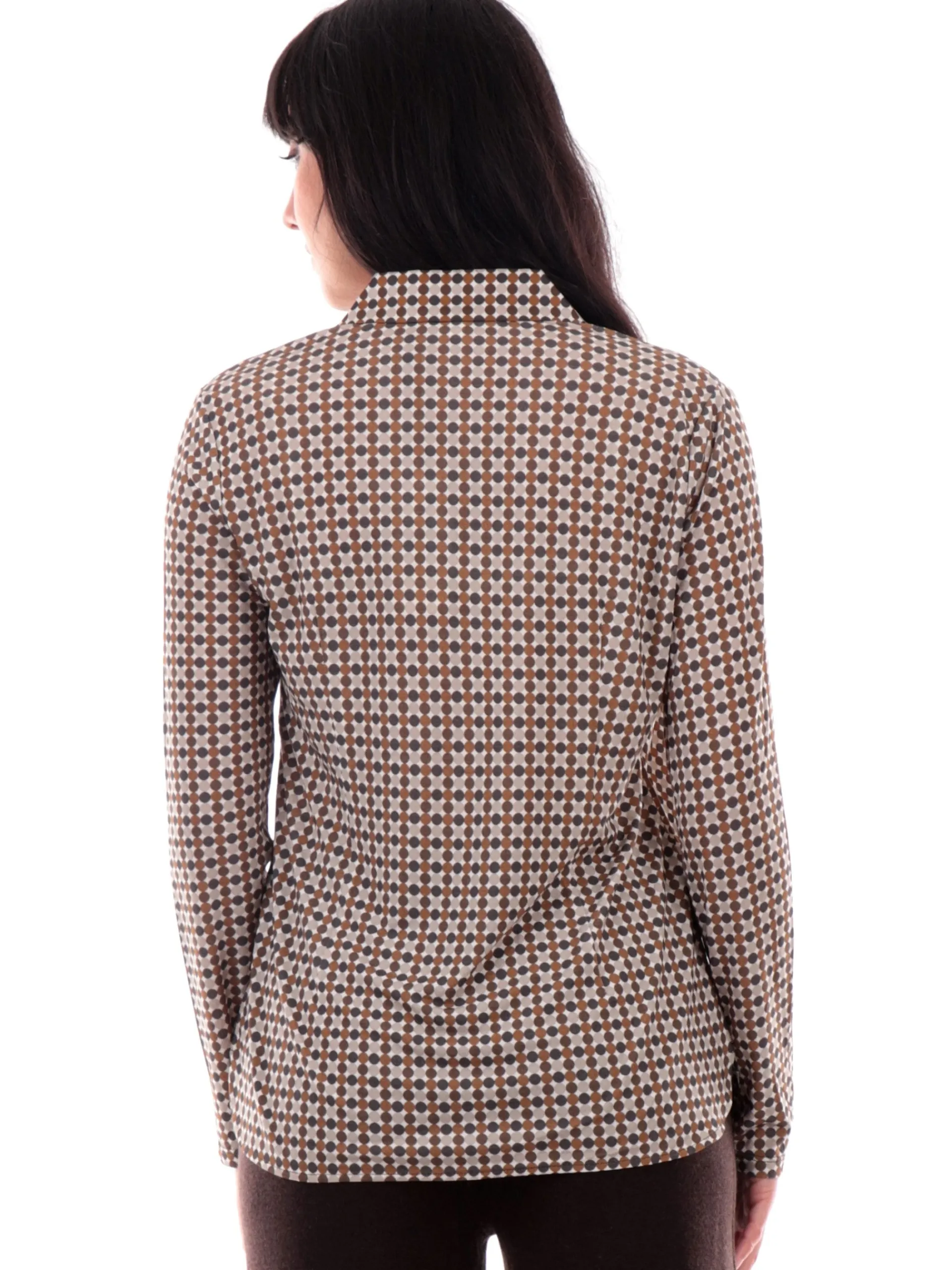 ANIS Top & Camicie*Camicia a pois Fantasia geometrica da donna marrone beige e panna 245W1441