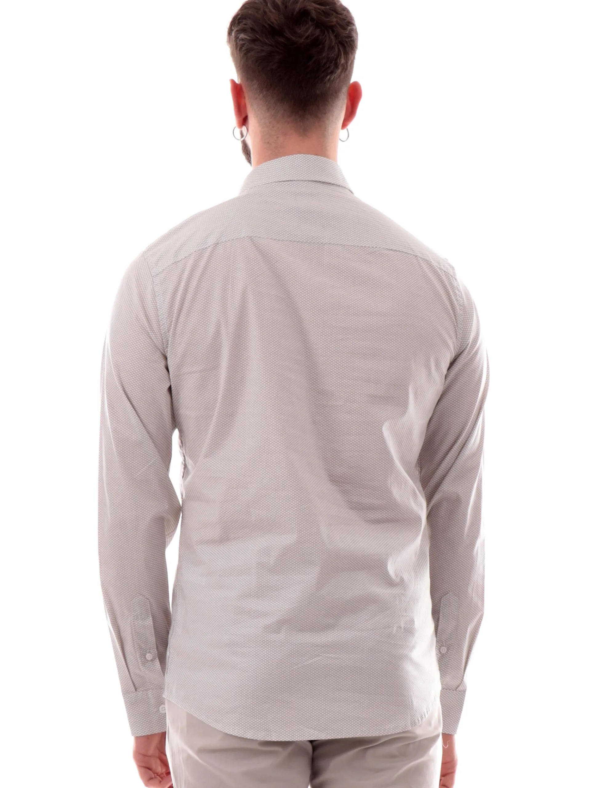 ARMANI EXCHANGE Camicie*Camicia AX bianca da uomo fantasia geo XM000625AF13184