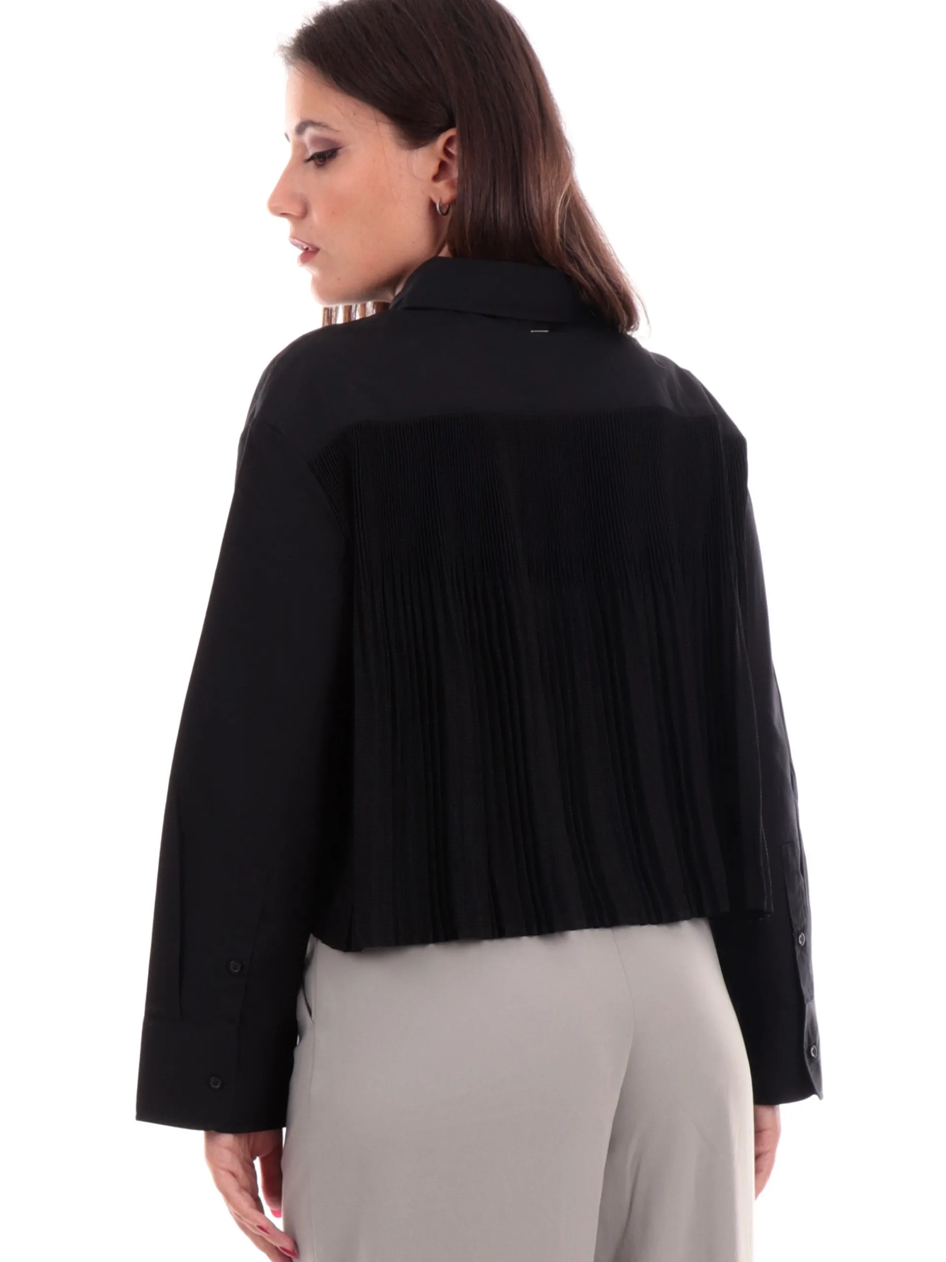 ARMANI EXCHANGE Top & Camicie*Camicia nera da donna crop over 6DYC19YN3NZ