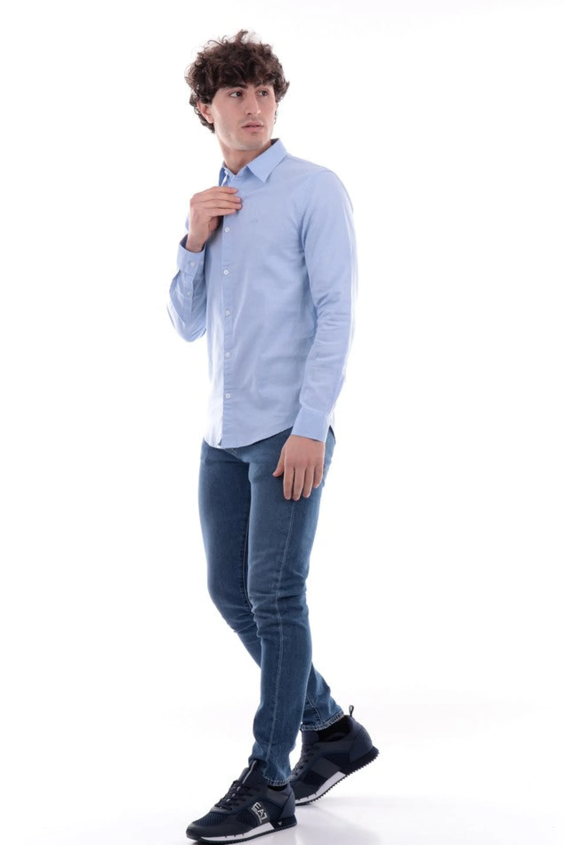 ARMANI EXCHANGE Camicie*Camicia AX celeste da uomo 8NZCGBZ8ANZ