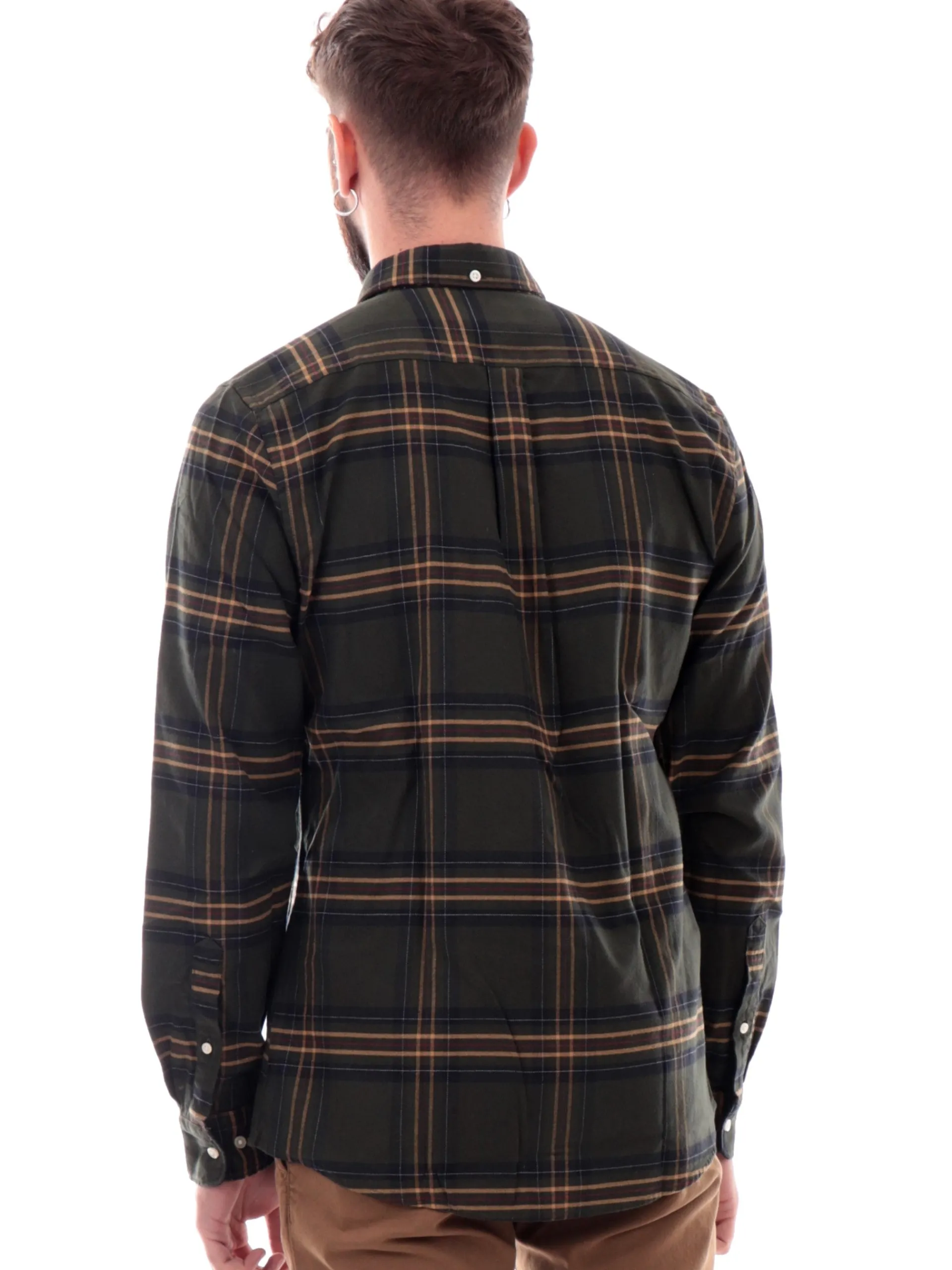 BARBOUR Camicie*Camicia a Quadri verde da Uomo Portdown Tailored MSH5035