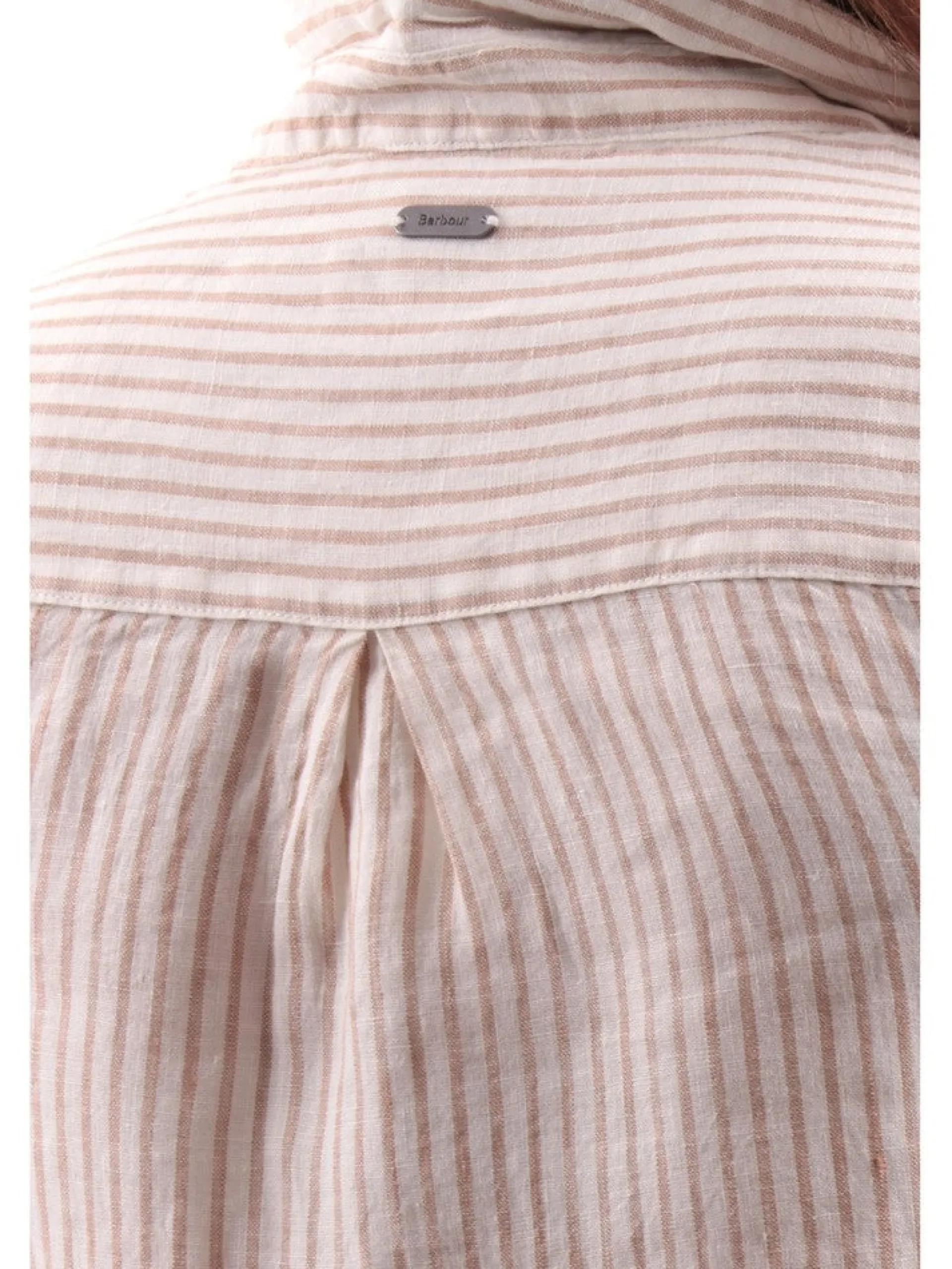 BARBOUR Top & Camicie*Camicia da donna a righe bianca e beige LSH1315