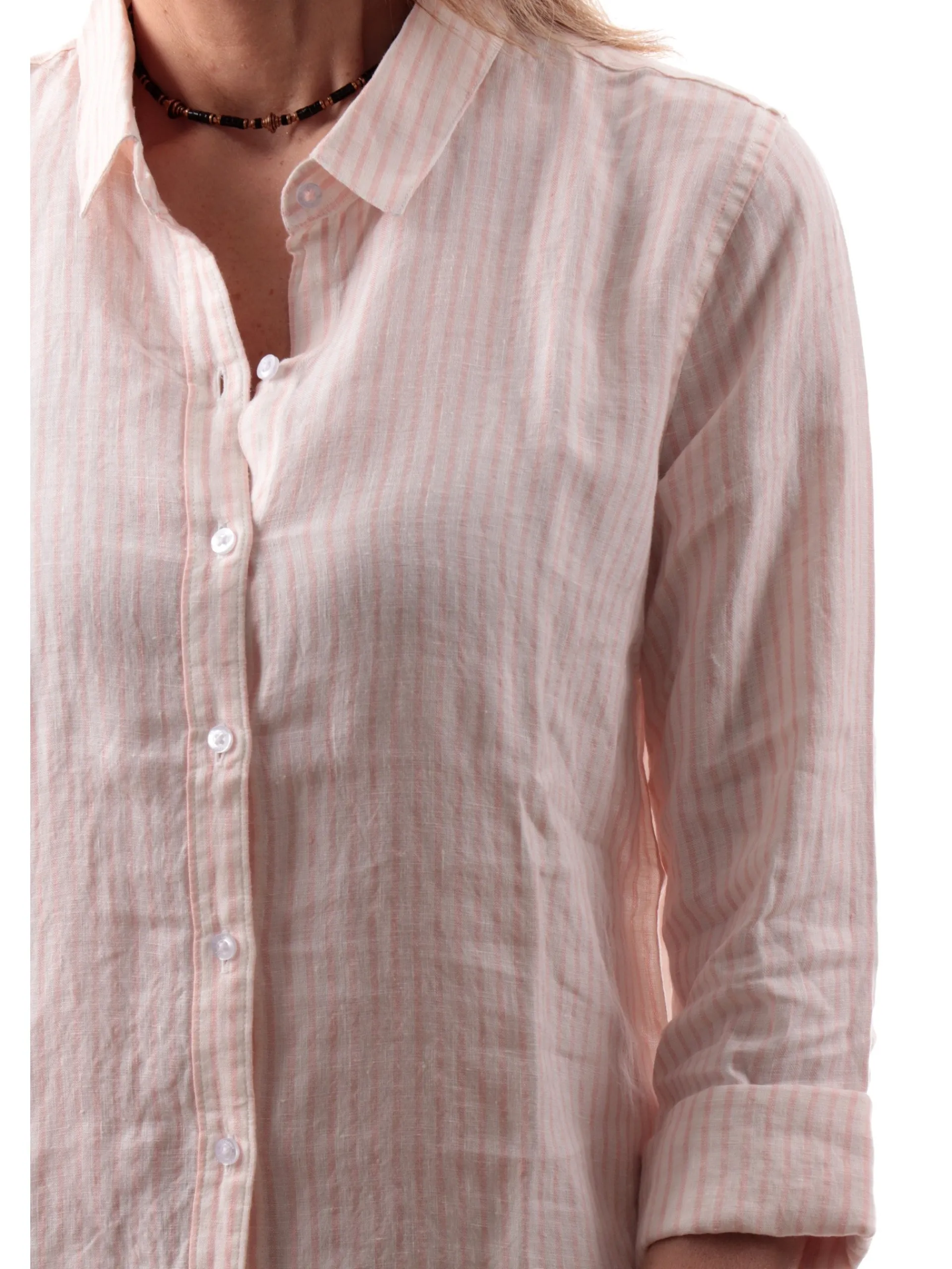 BARBOUR Top & Camicie*Camicia da donna a righe bianca e rosa LSH1315