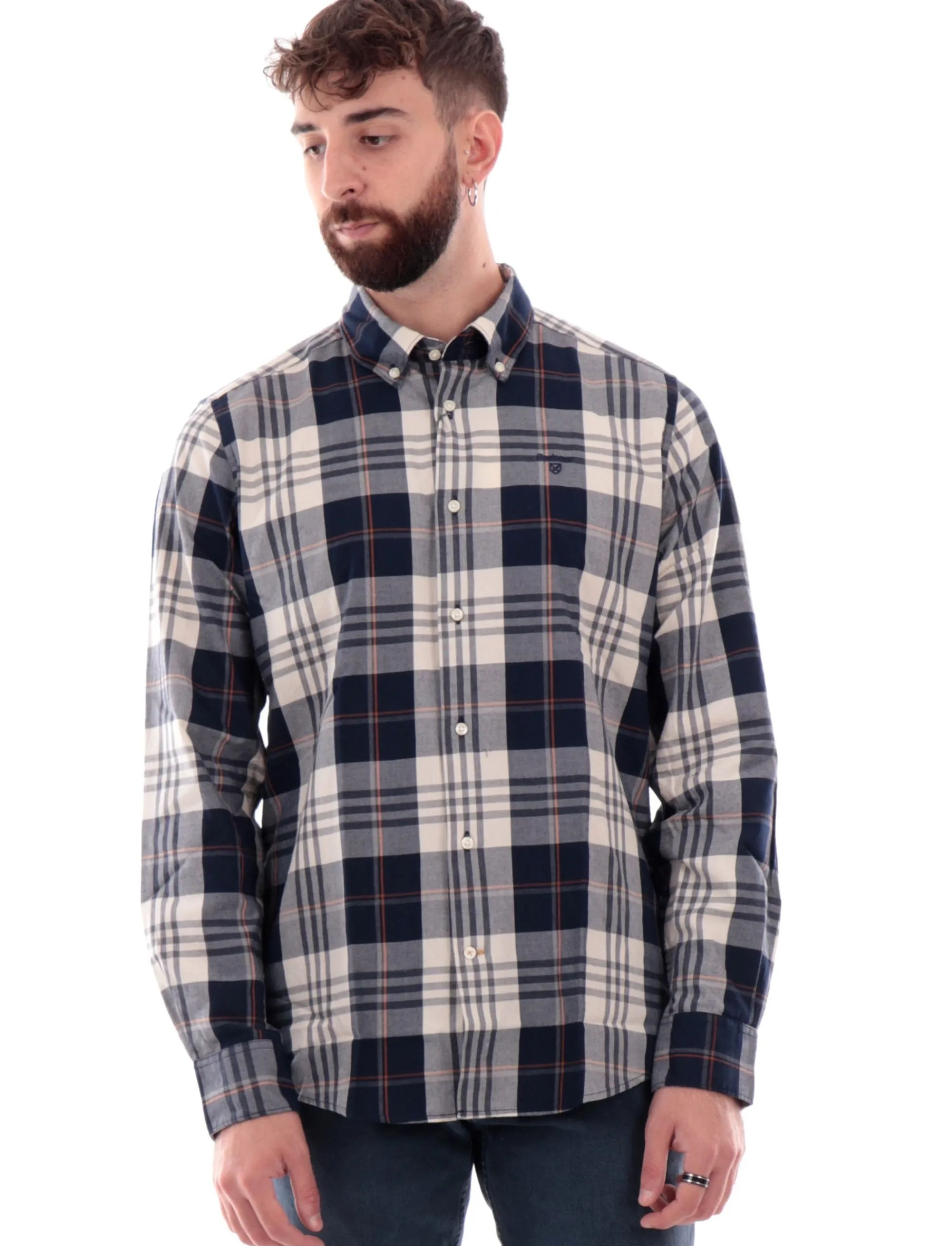 BARBOUR Camicie*Camicia Uomo a Quadri Edgar beige e blu MSH5355NY91