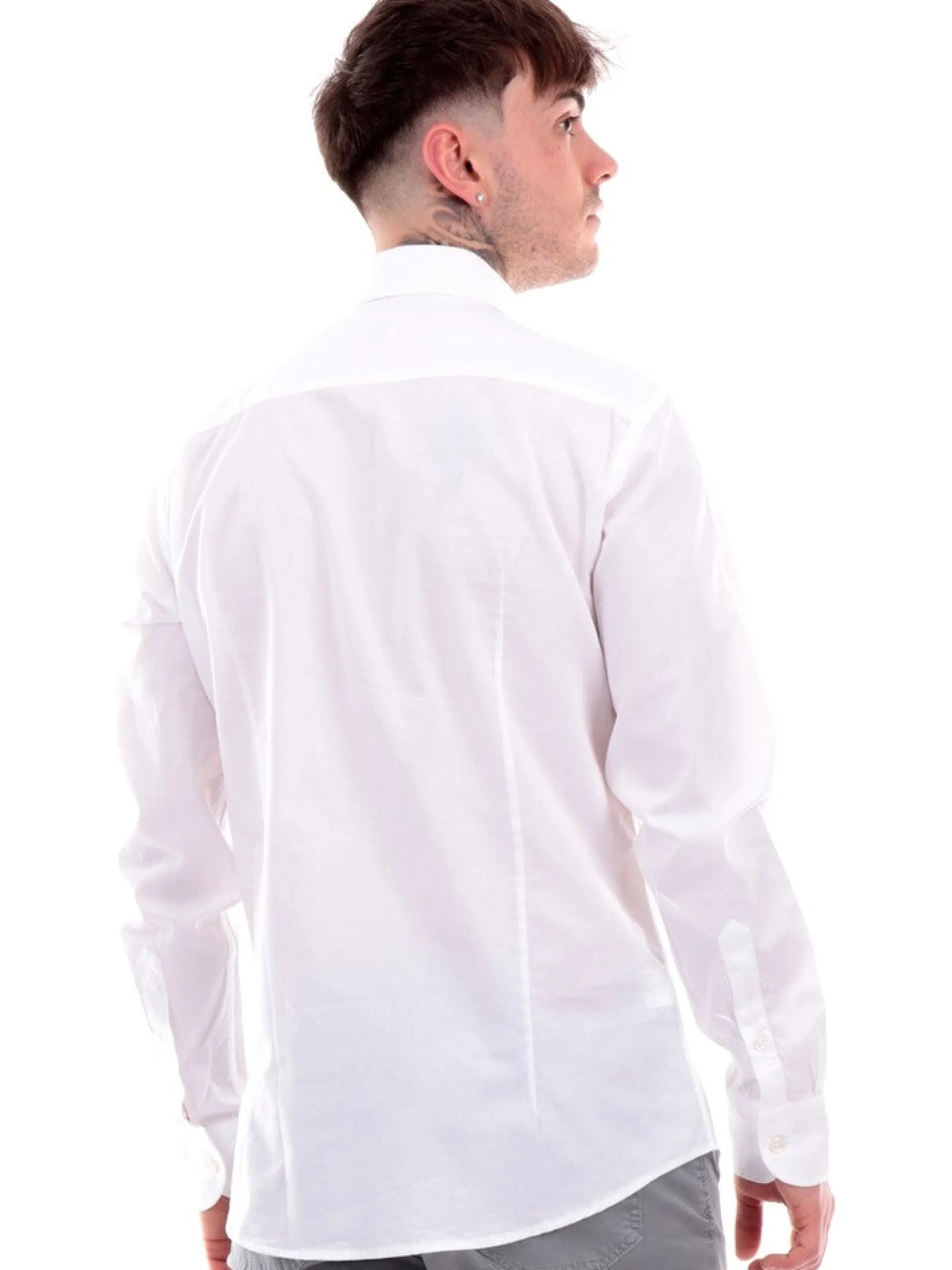 BASTONCINO Camicie*Camicia bianca da uomo cotone 2600