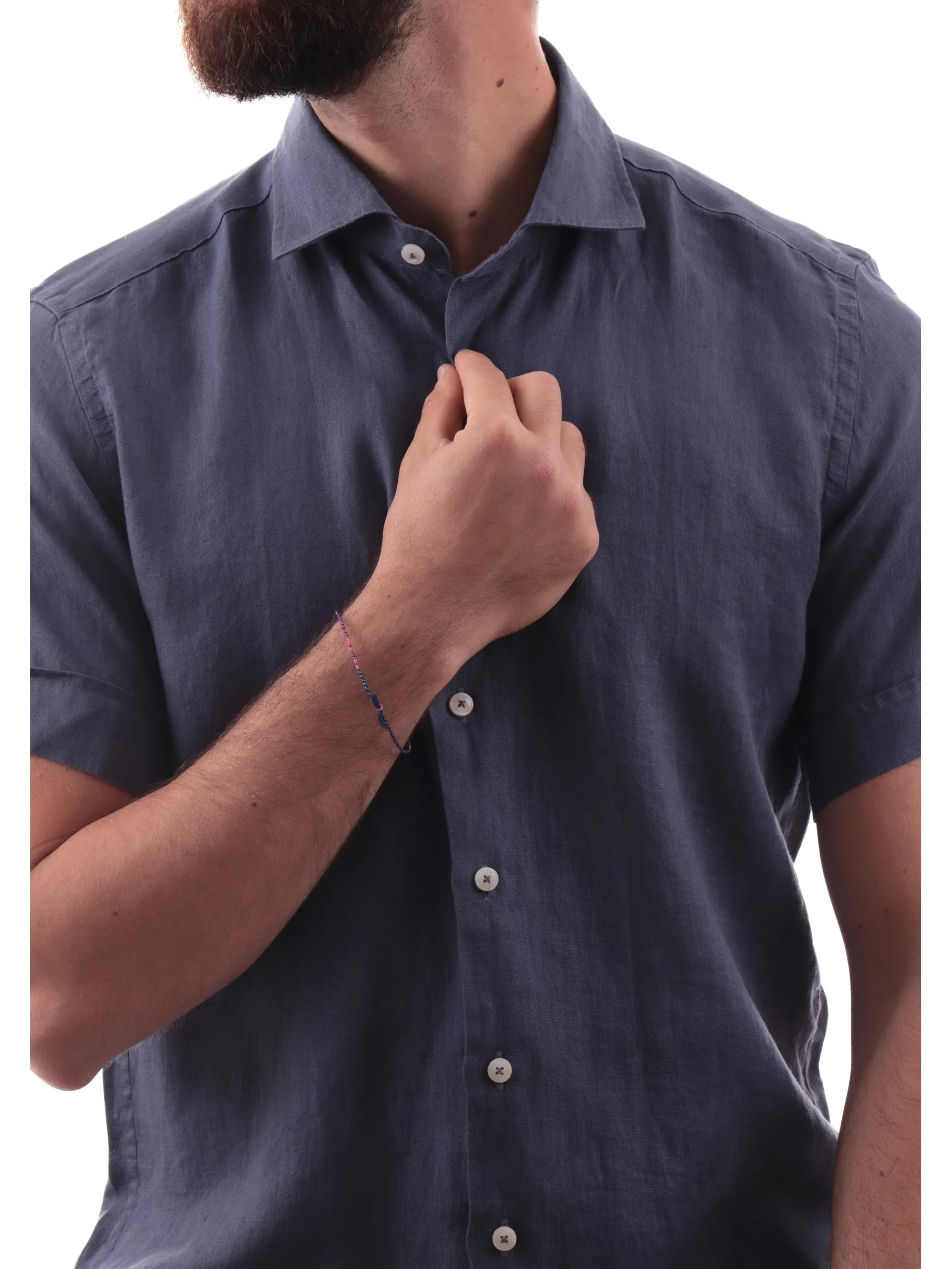 BASTONCINO Camicie*Camicia Maniche corte in lino B05022