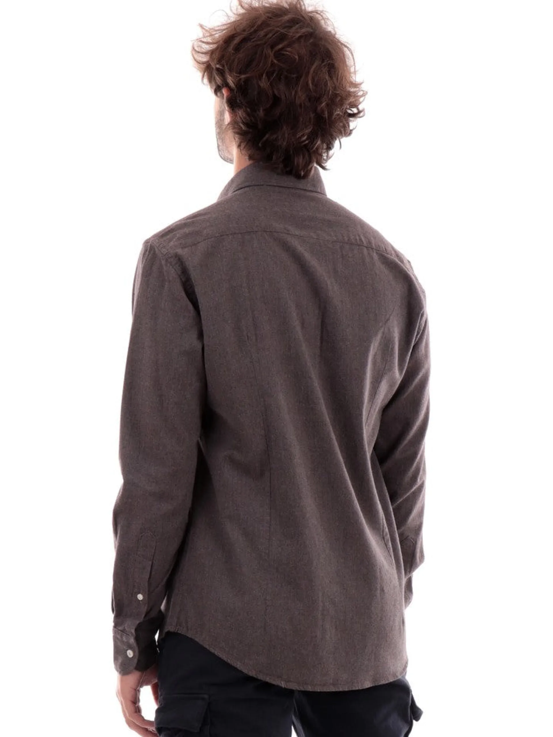 BASTONCINO Camicie*Camicia marrone da uomo 1726