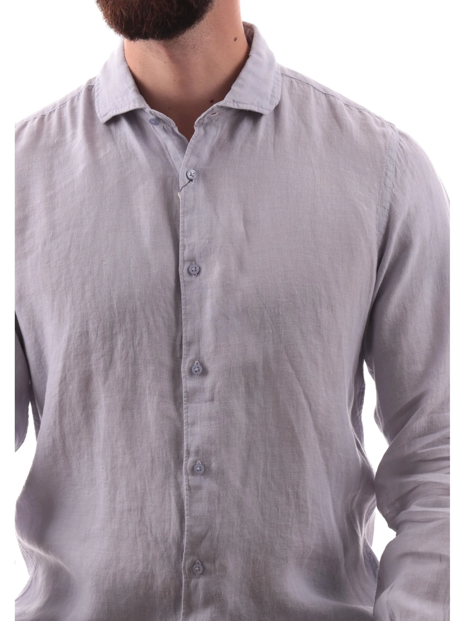 MANIFATTURA BORGHESE Camicie*Camicia Borghese azzurro polvere in lino da uomo 5SCA0109LI101MP